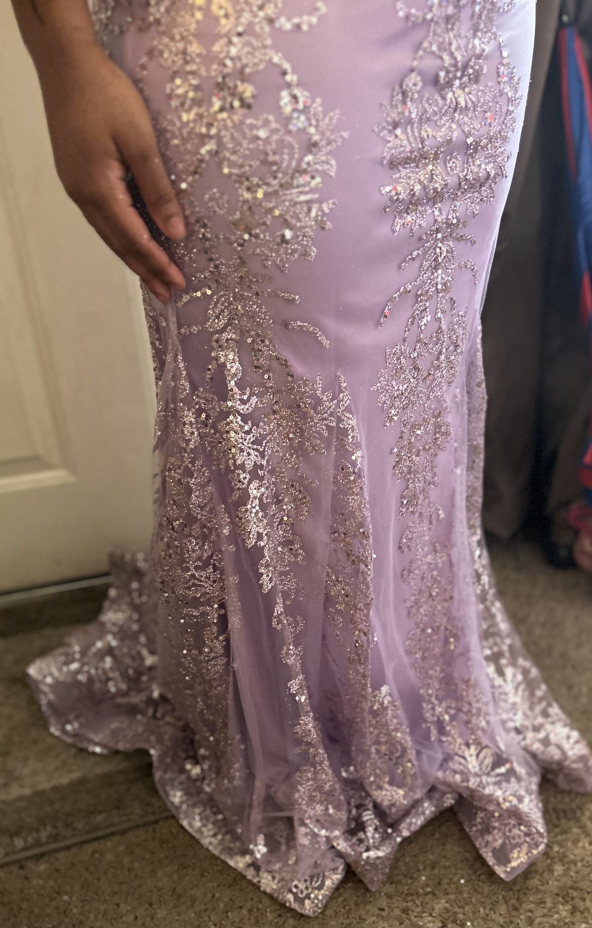 Size 10 Prom Purple Mermaid Dress on Queenly