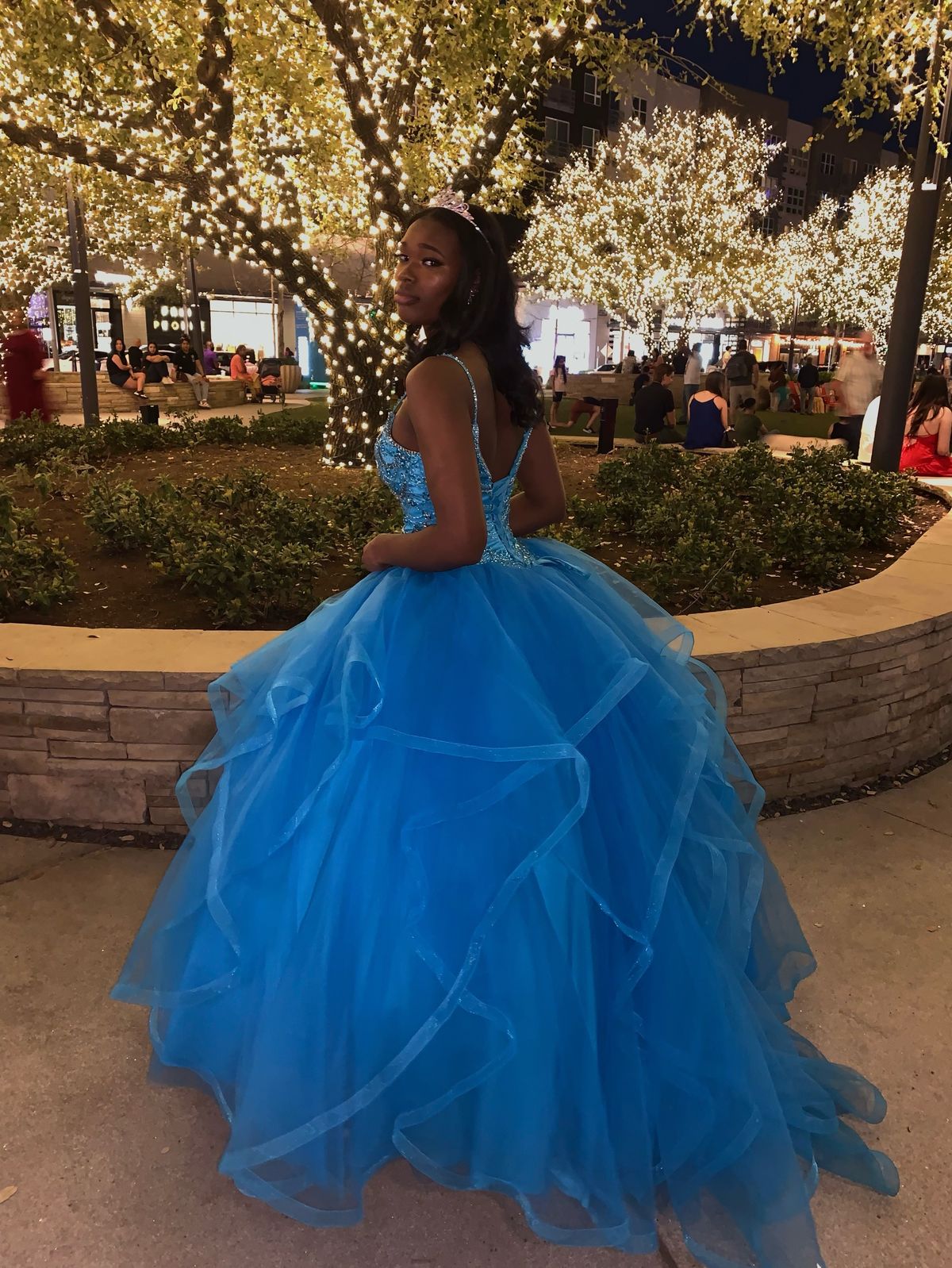 Size M Prom Royal Blue Ball Gown on Queenly