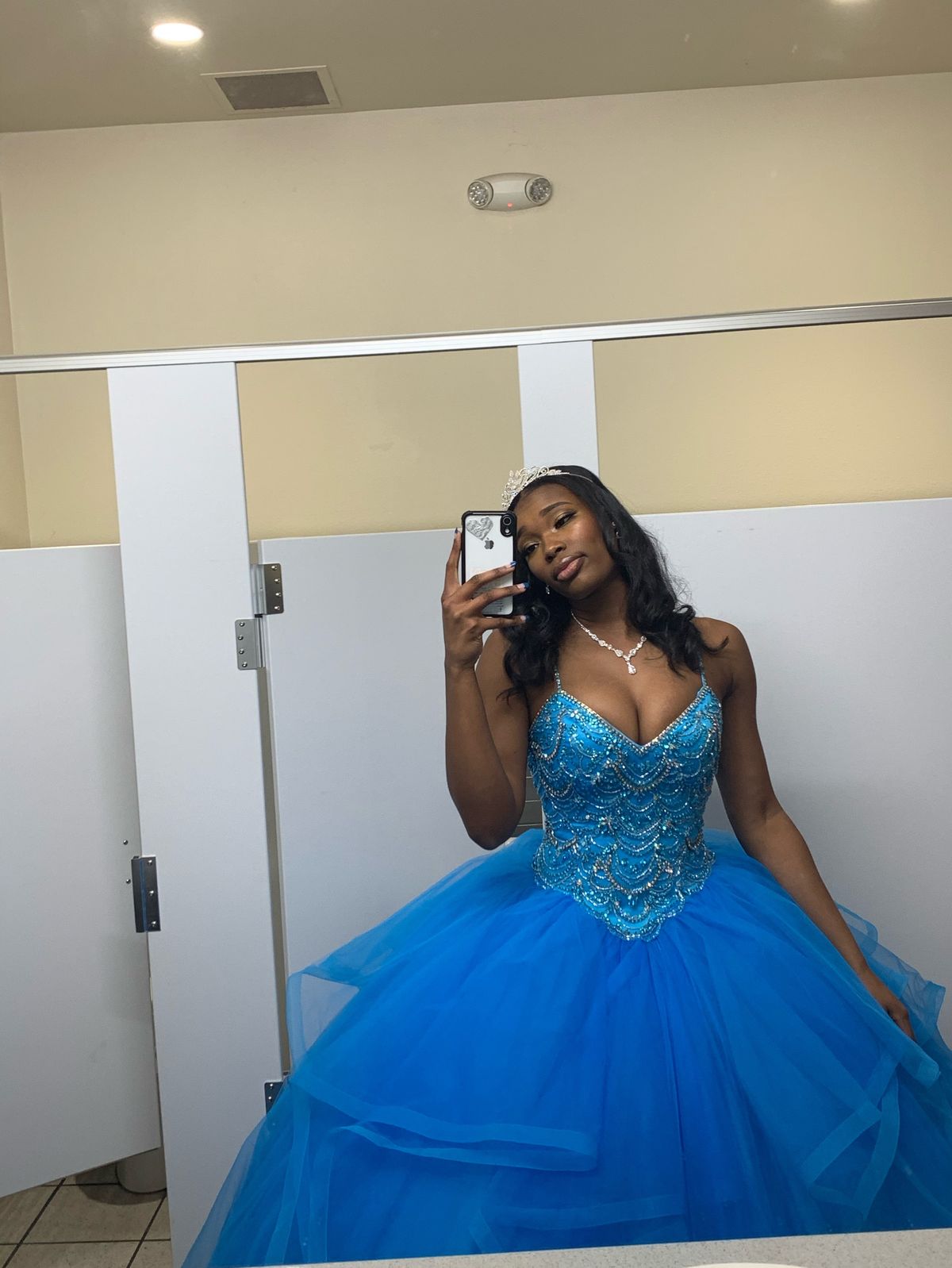 Size M Prom Royal Blue Ball Gown on Queenly