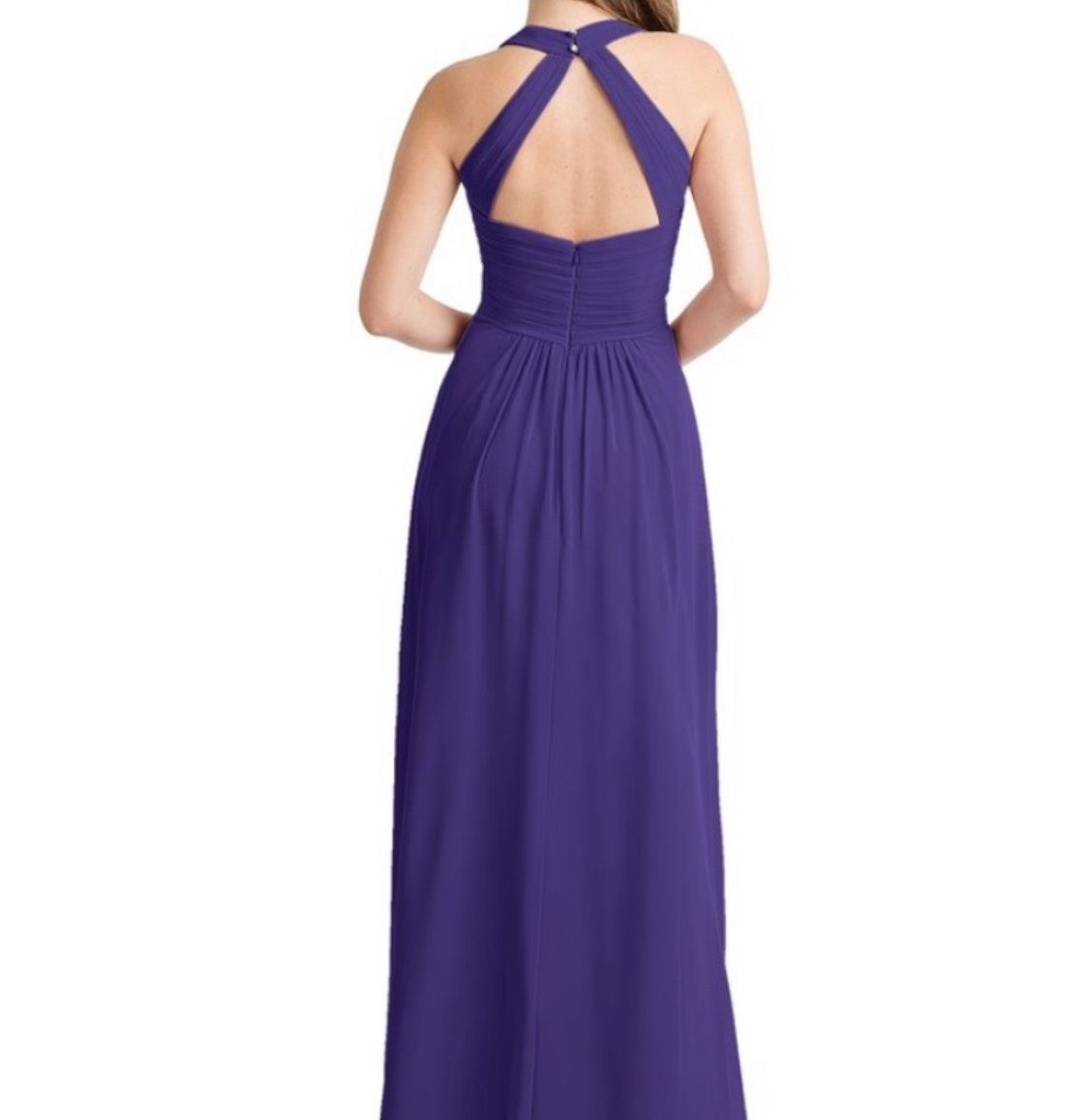 Azazie Size 4 Prom Halter Purple A-line Dress on Queenly