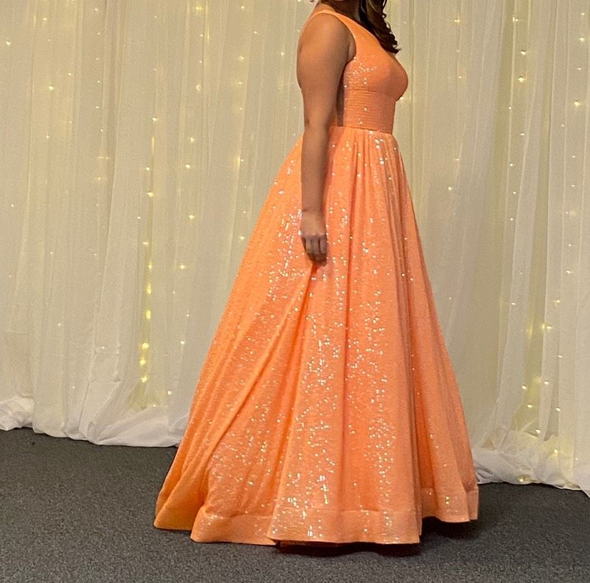 Sherri Hill Size 6 Prom Orange Ball Gown on Queenly