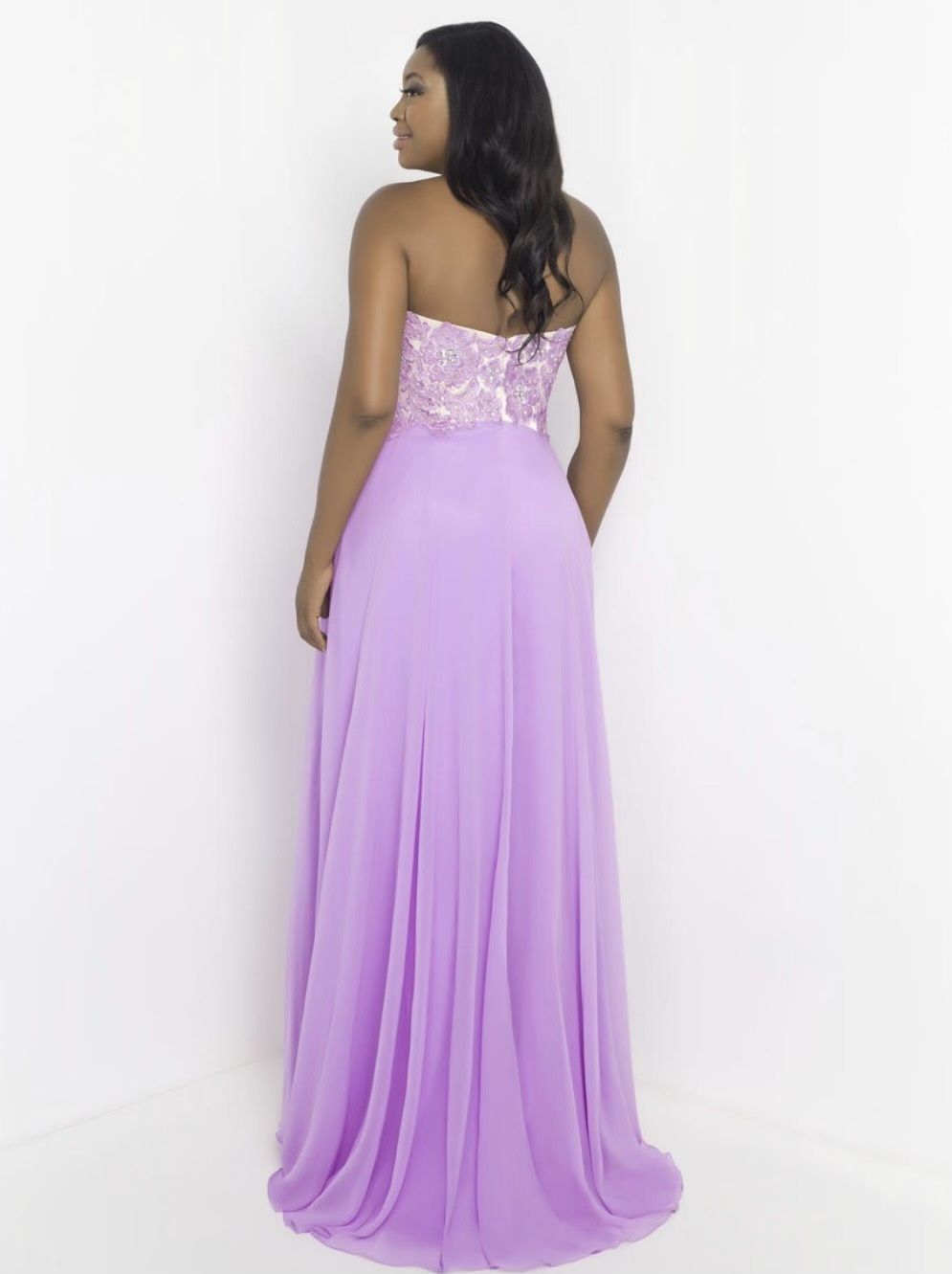 Blush Prom Plus Size 18 Prom Strapless Sequined Light Purple Floor Length Maxi on Queenly