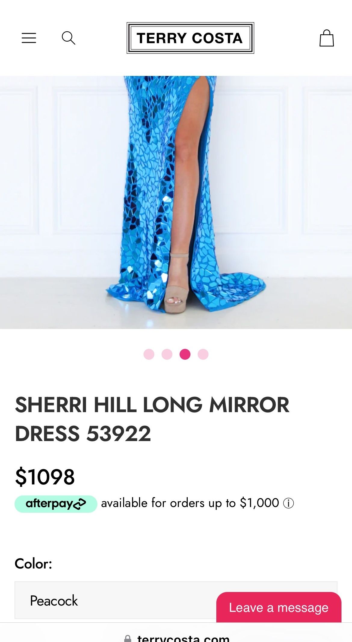 Sherri Hill Size 2 Prom Sequined Royal Blue Side Slit Dress on Queenly