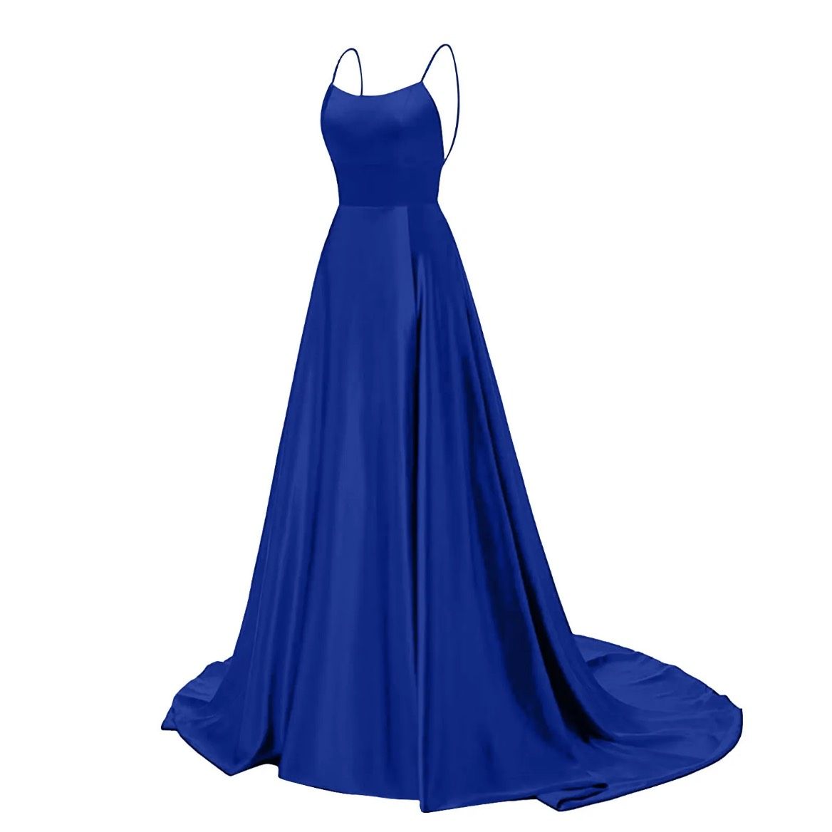 Size XS Prom Satin Royal Blue A-line Dress on Queenly