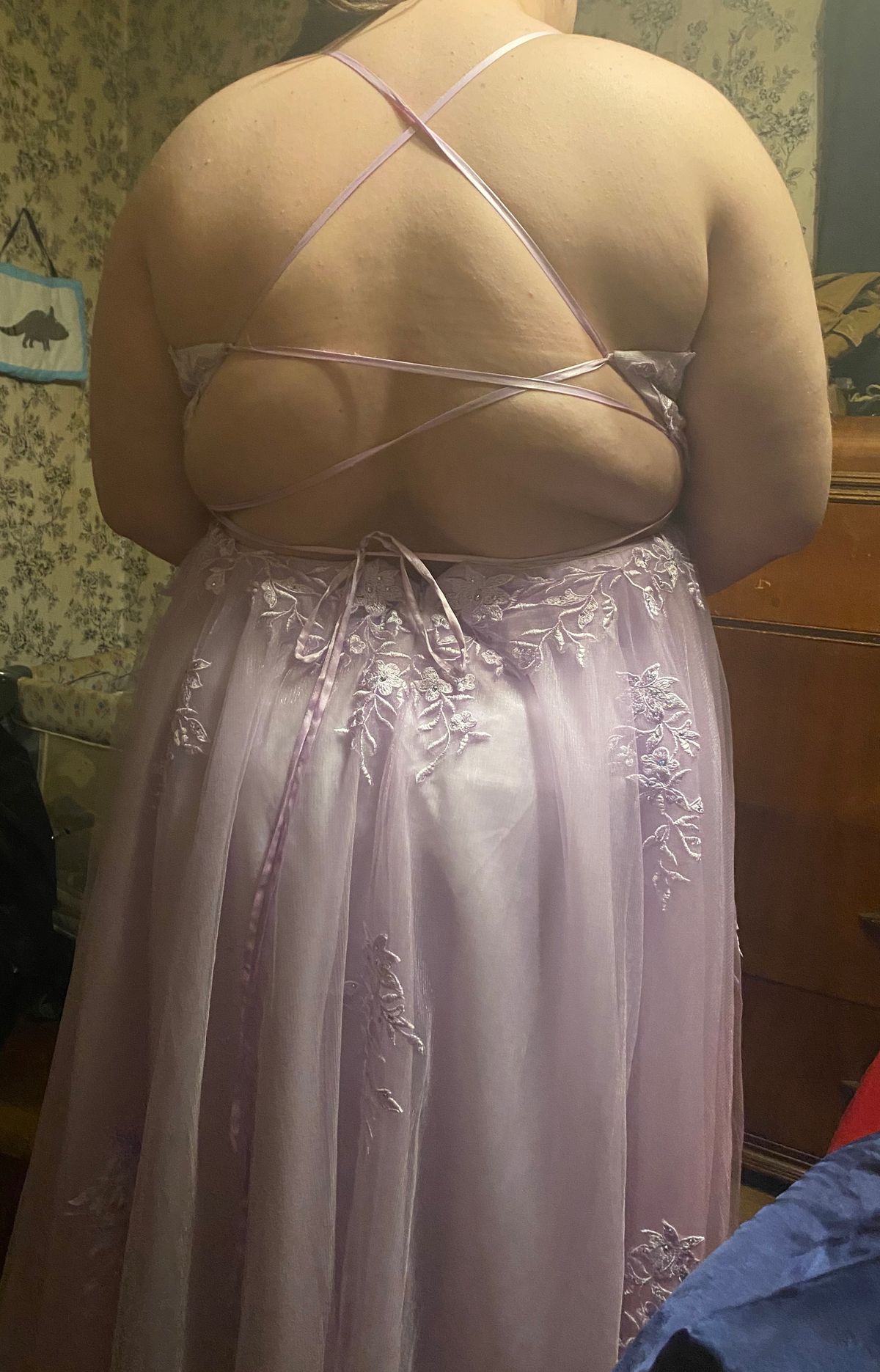 David's Bridal Plus Size 22 Prom Purple Ball Gown on Queenly