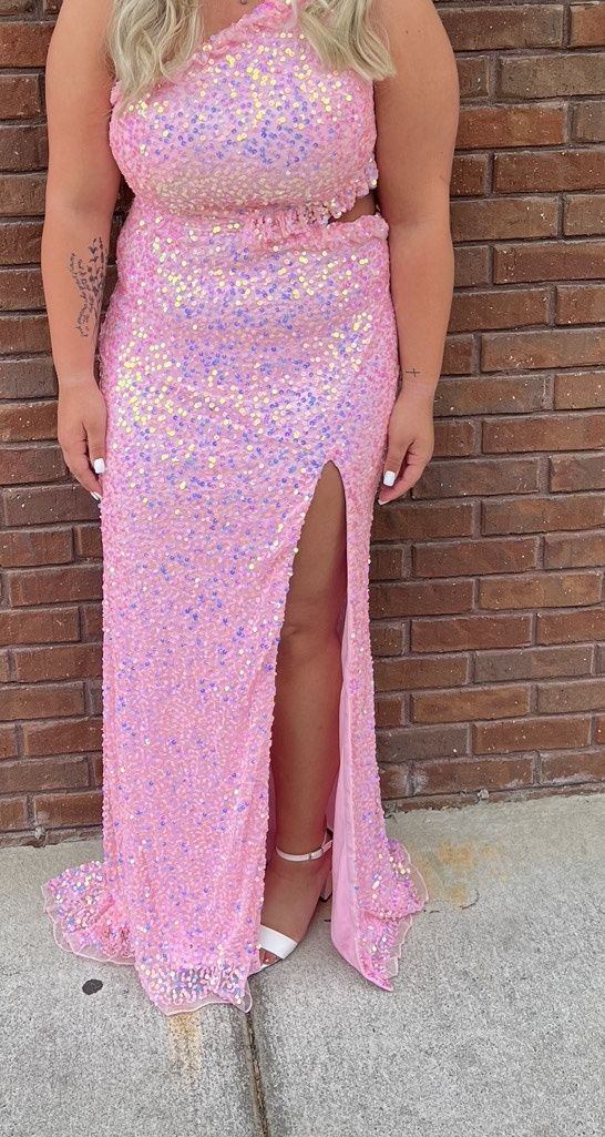 Size 10 Prom Pink Side Slit Dress on Queenly