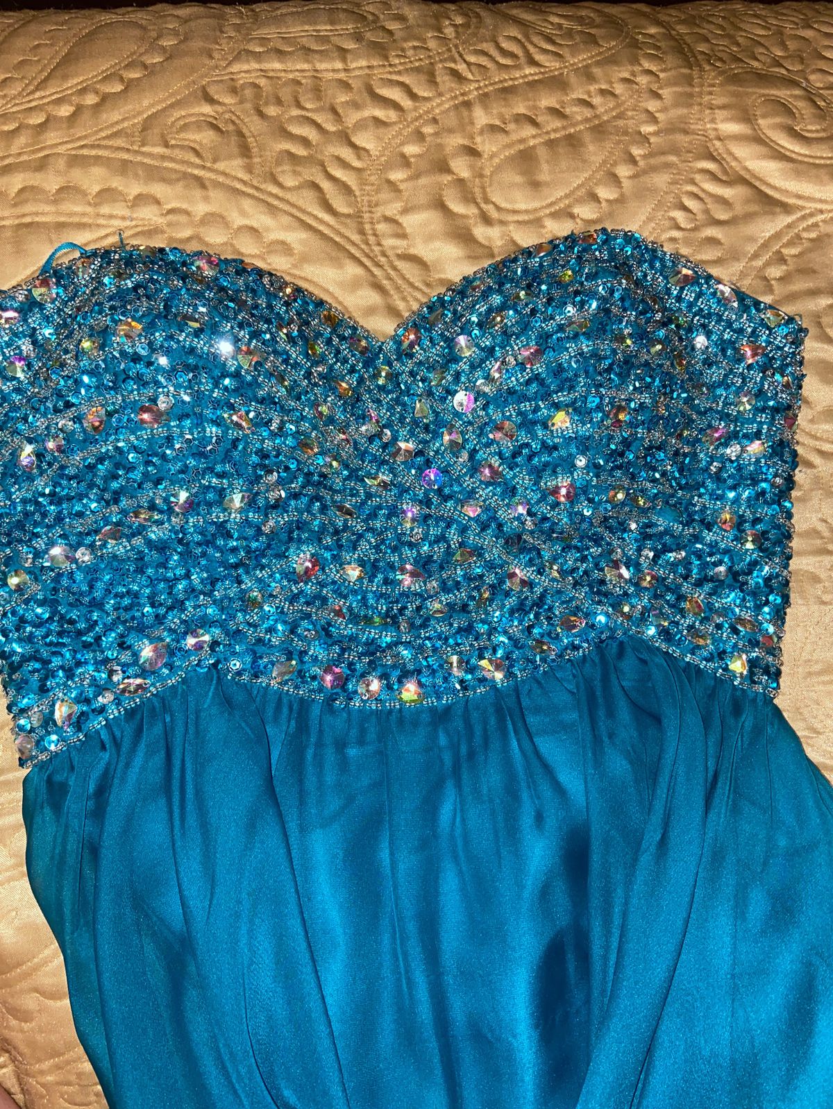 Size S Prom Blue Ball Gown on Queenly