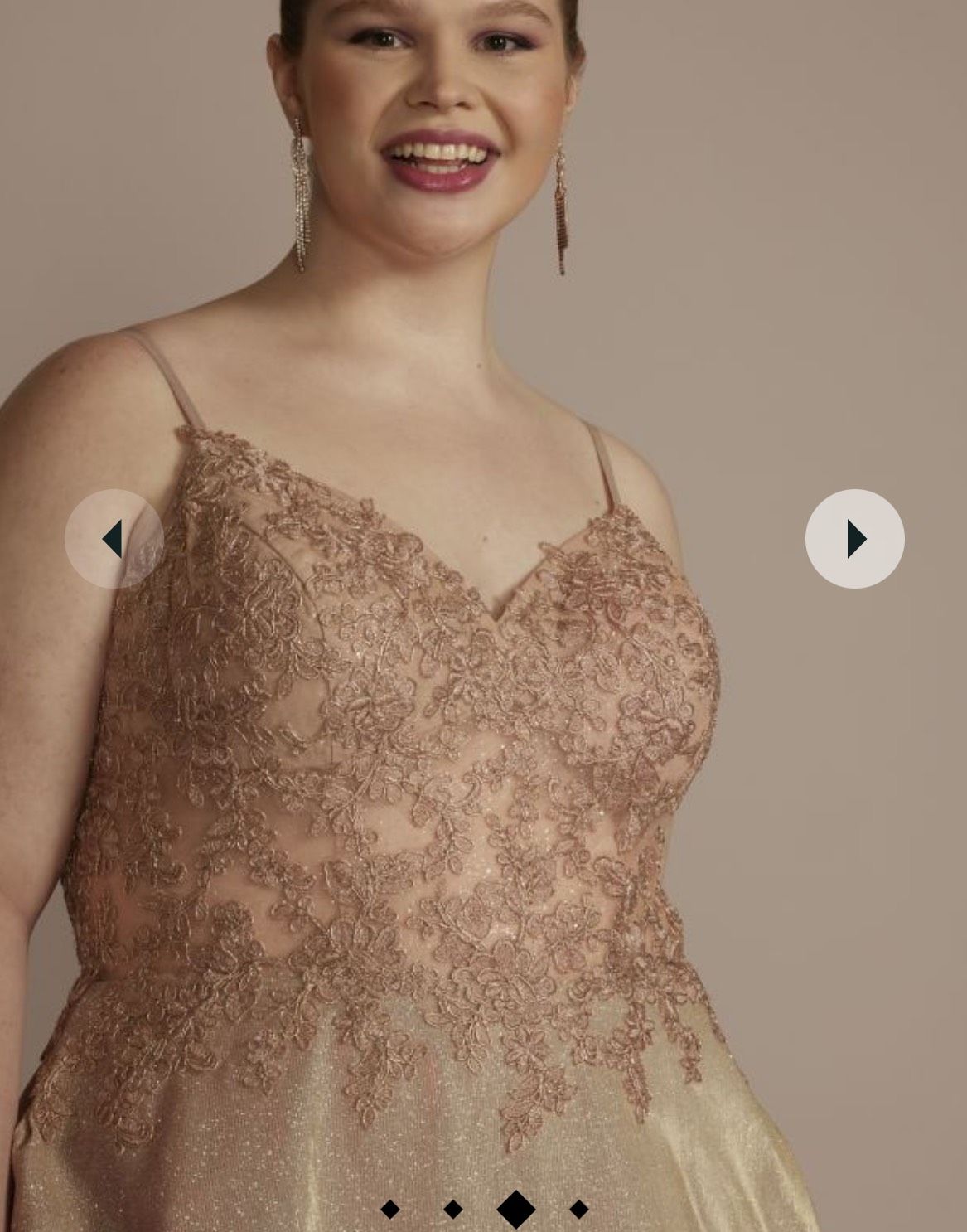 Plus Size 22 Prom Nude Ball Gown on Queenly