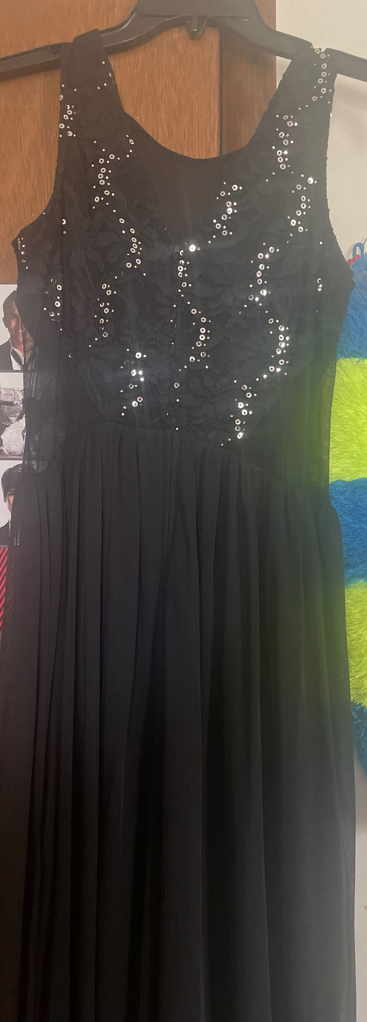 BCX Size 12 Prom Black Floor Length Maxi on Queenly