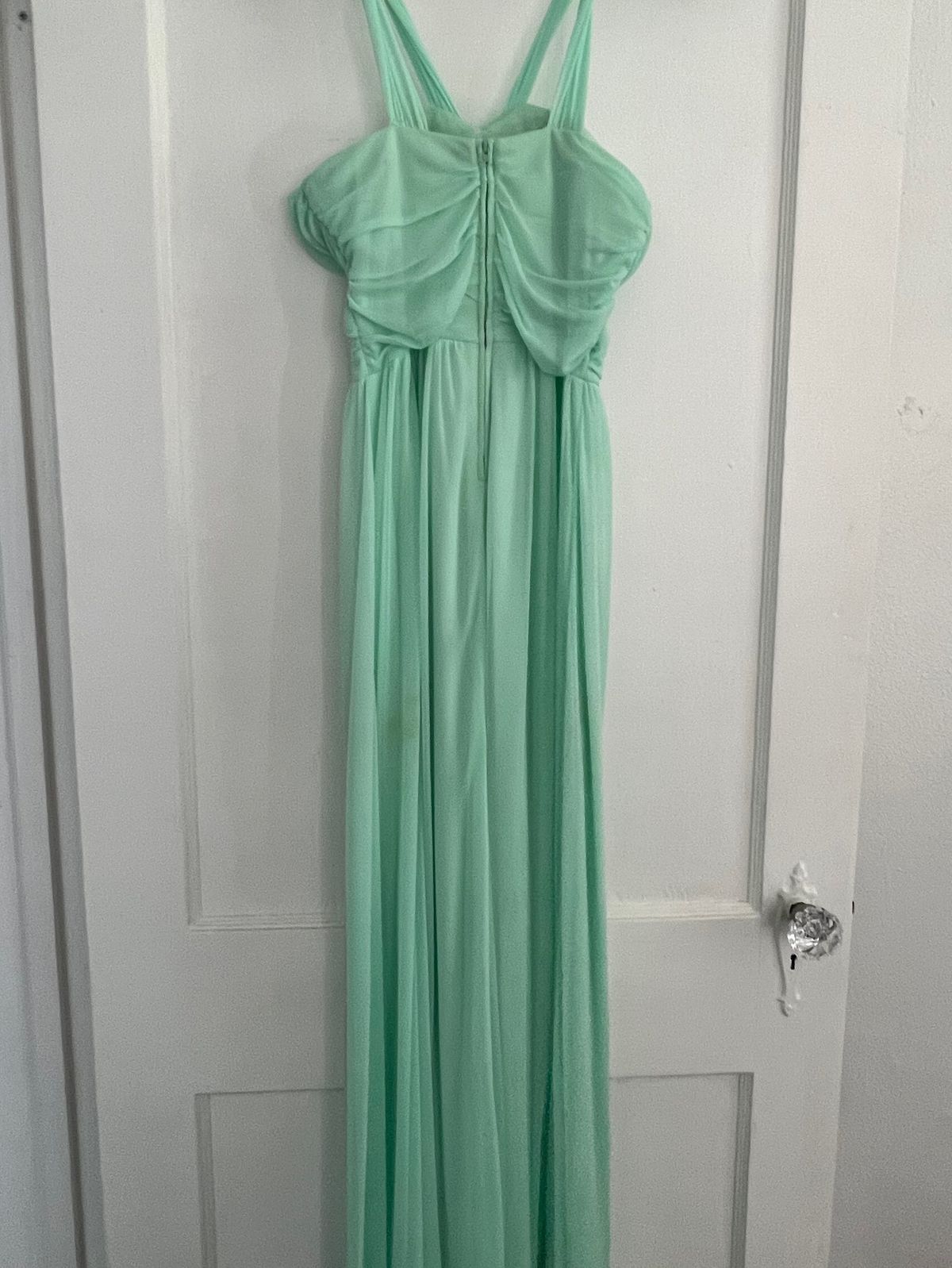 Size 14 Prom Green Floor Length Maxi on Queenly