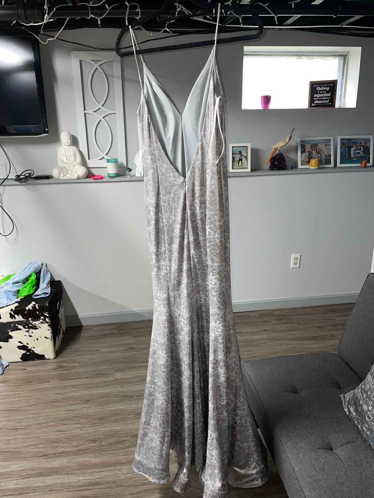 Jovani Size 2 Prom Silver Mermaid Dress on Queenly