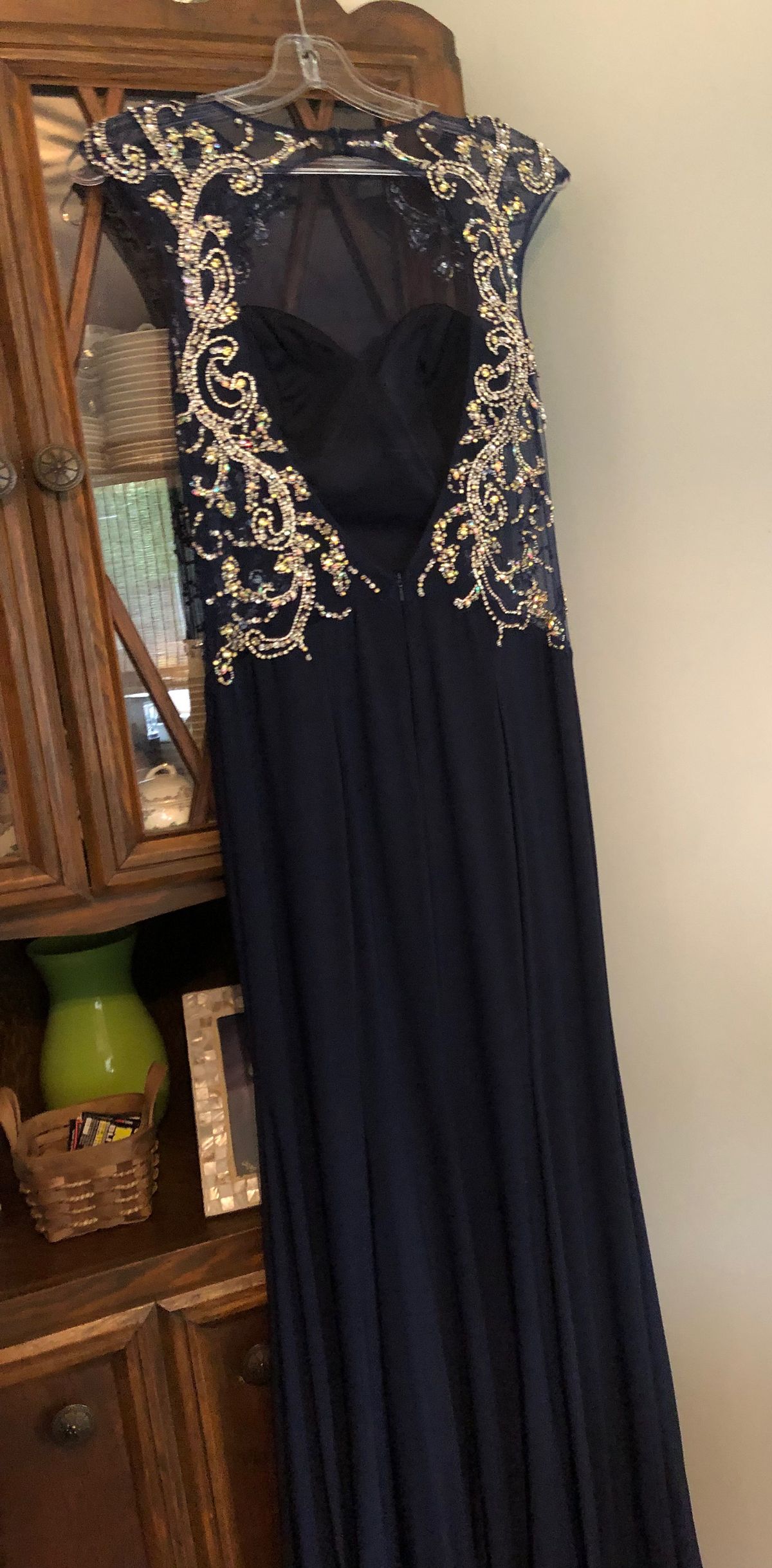 Size 6 Prom Blue Floor Length Maxi on Queenly