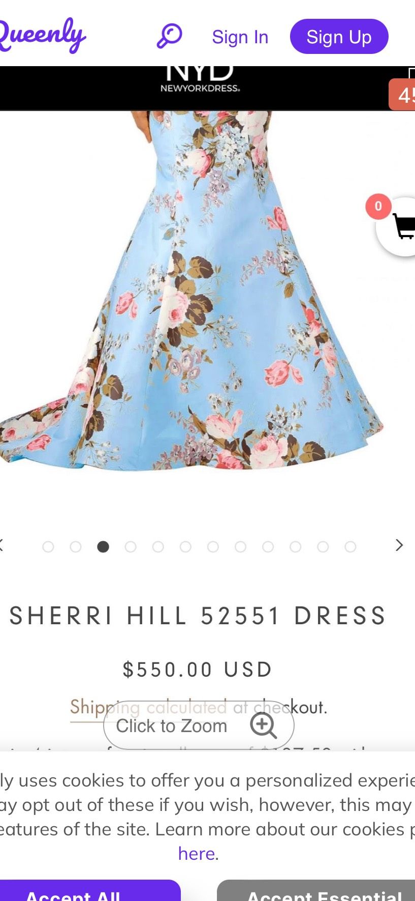 Sherri Hill Size 8 Prom Blue Mermaid Dress on Queenly