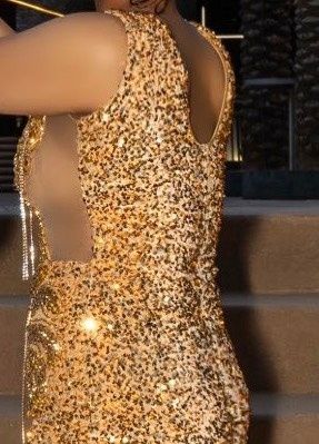 Size M Prom Gold Mermaid Dress on Queenly