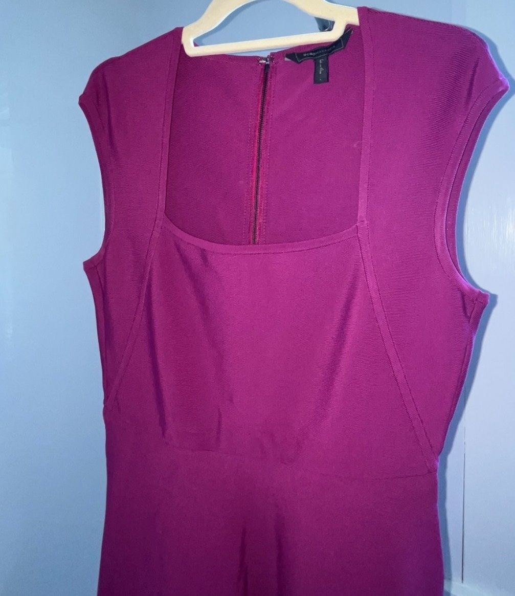 BCBG Size L Homecoming Cap Sleeve Hot Pink Cocktail Dress on Queenly