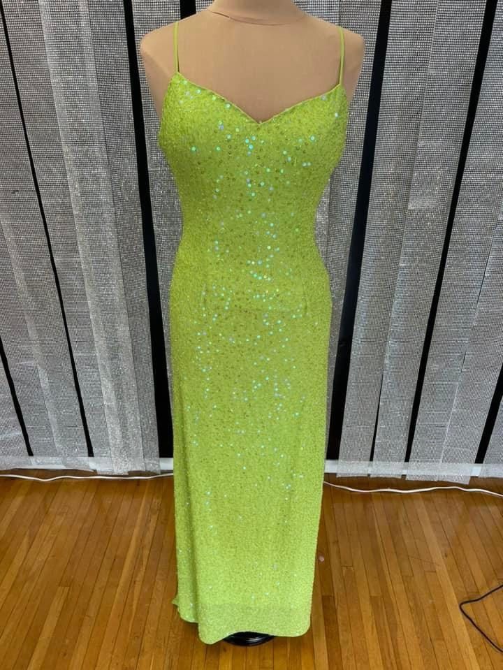 Size 6 Prom Lime Green Floor Length Maxi on Queenly