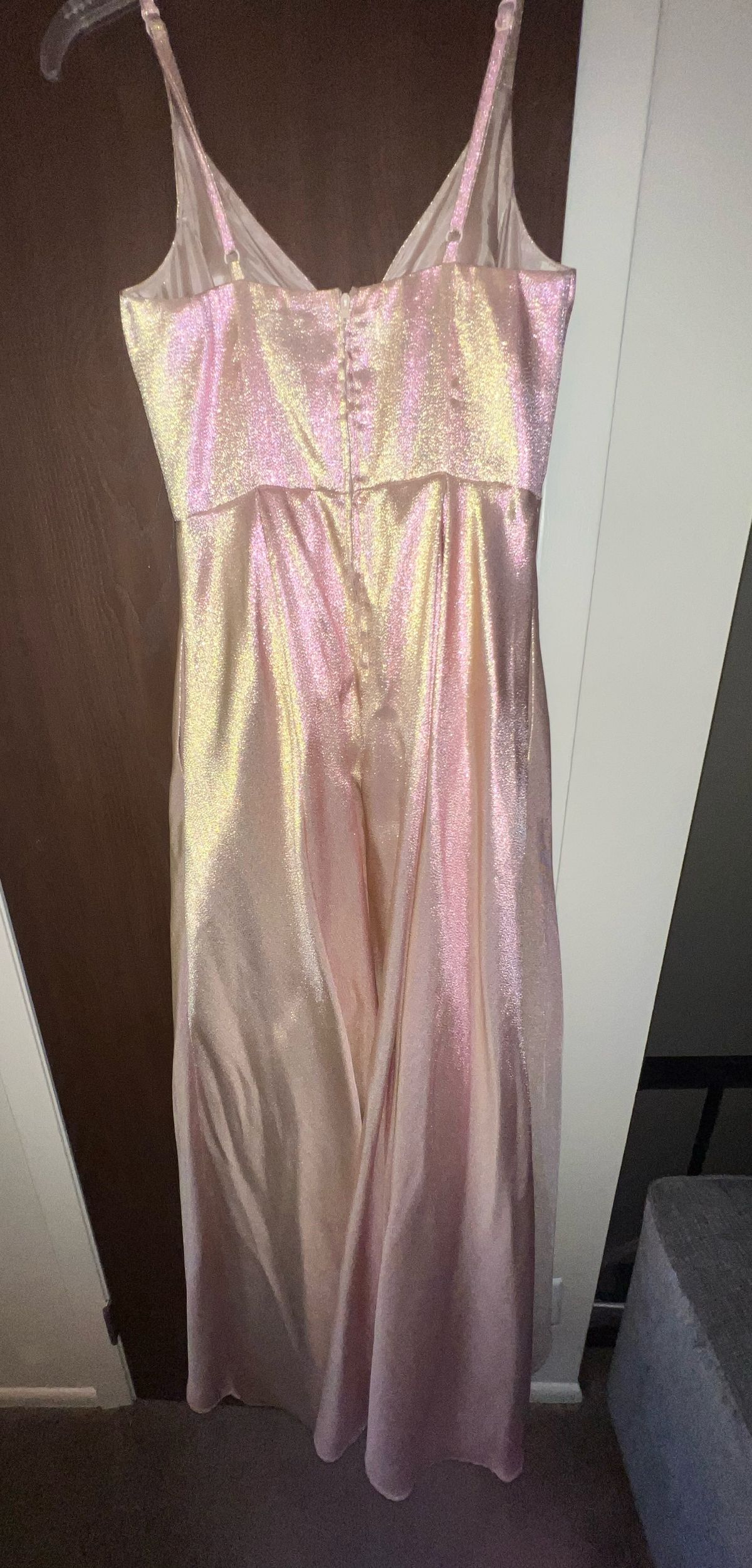 Windsor Size S Prom Plunge Light Pink Ball Gown on Queenly