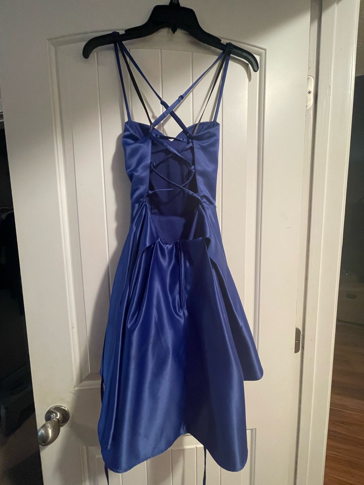 Size 00 Prom Royal Blue A-line Dress on Queenly