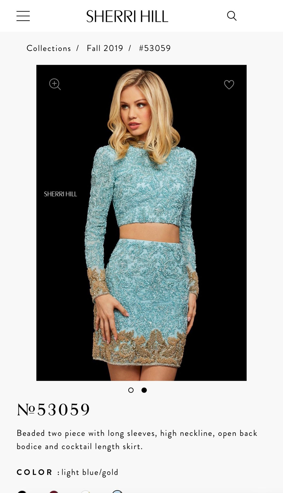 Sherri Hill Size 6 Prom Long Sleeve Sequined Gold Cocktail Dress on Queenly