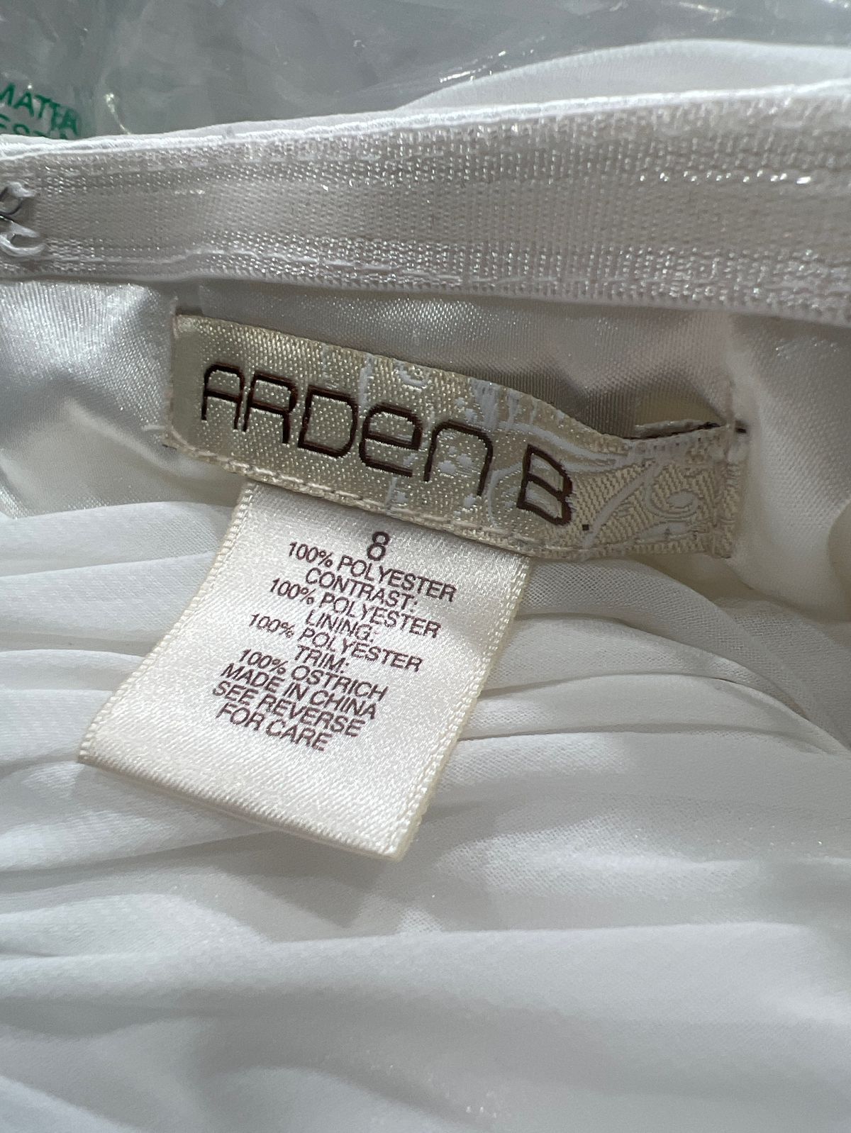 Arden B Size 8 Prom Strapless Sequined White Cocktail Dress on Queenly