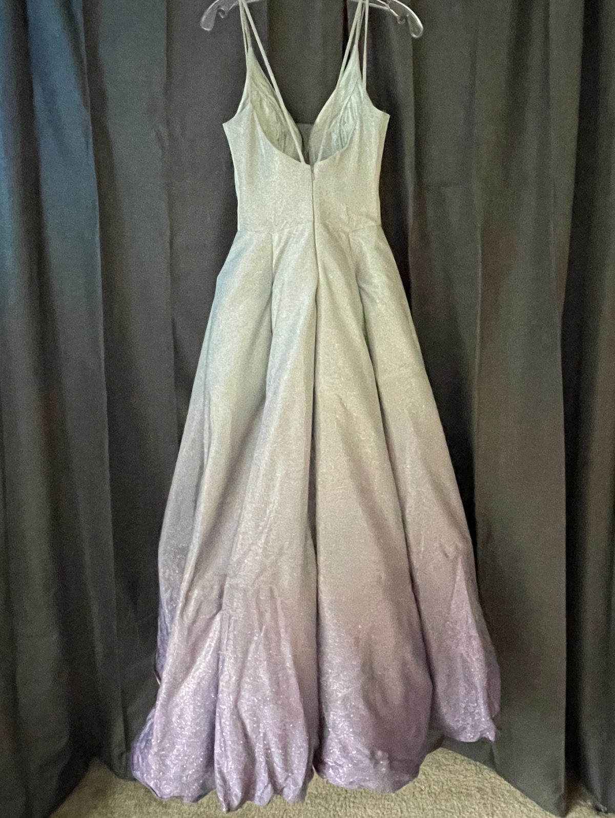 Colors Size 6 Prom Silver Ball Gown on Queenly