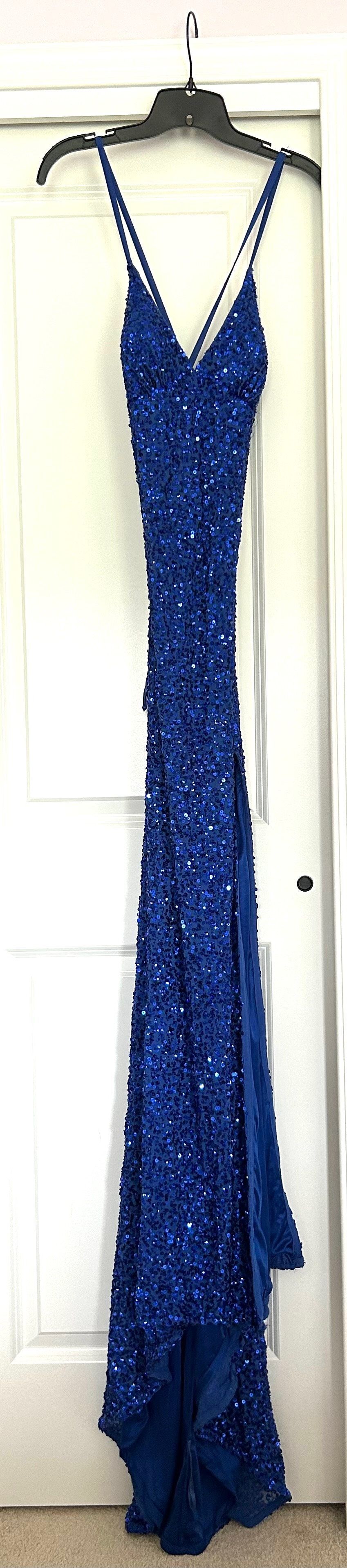 Aleta Size S Prom Blue Side Slit Dress on Queenly