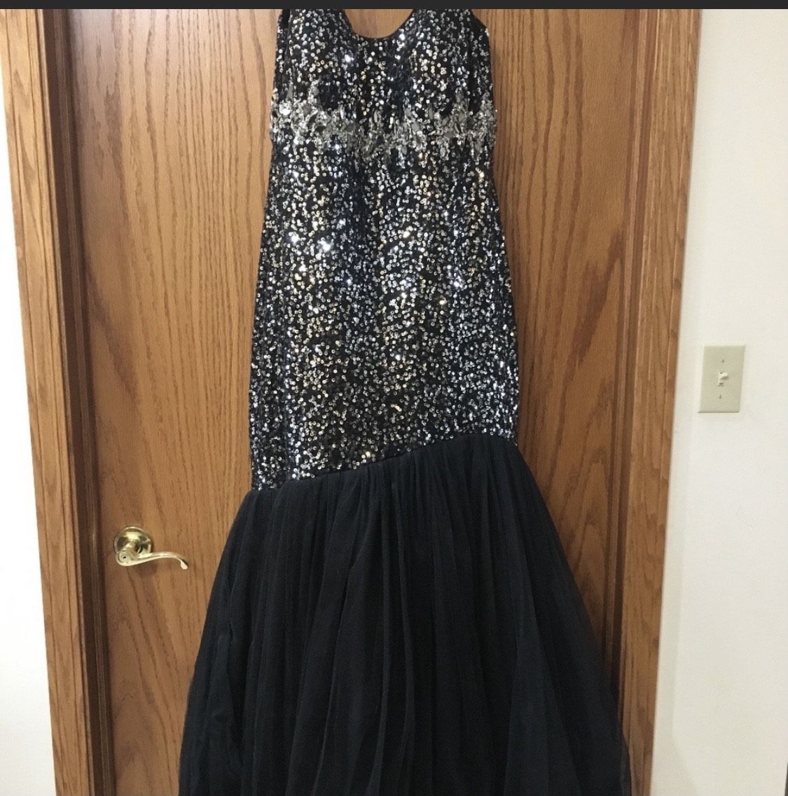 Mac Duggal Plus Size 18 Prom Black Mermaid Dress on Queenly