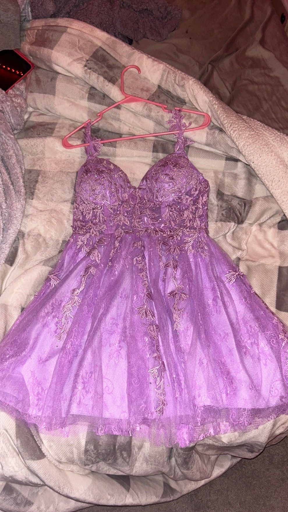 Size 12 Prom Purple Cocktail Dress on Queenly