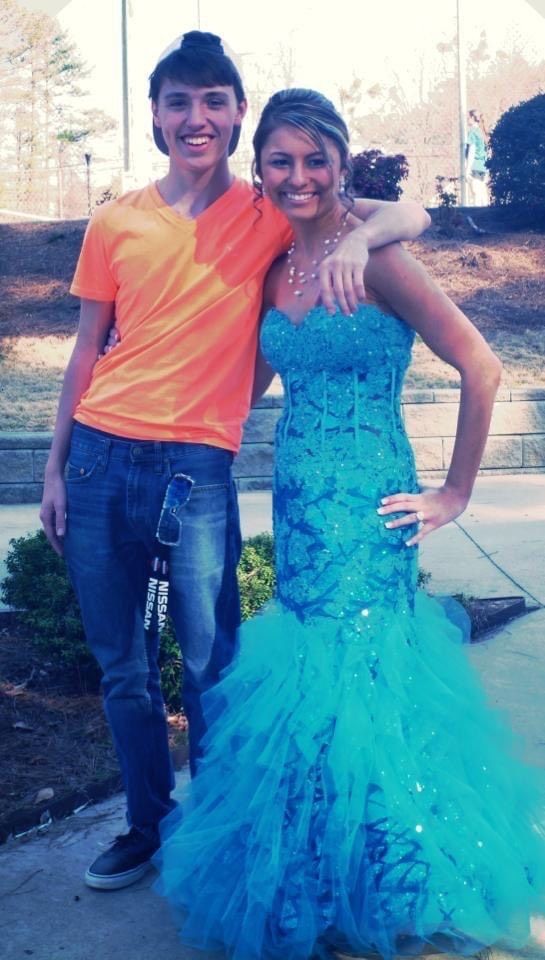 Jovani Size 2 Prom Sheer Turquoise Blue Mermaid Dress on Queenly