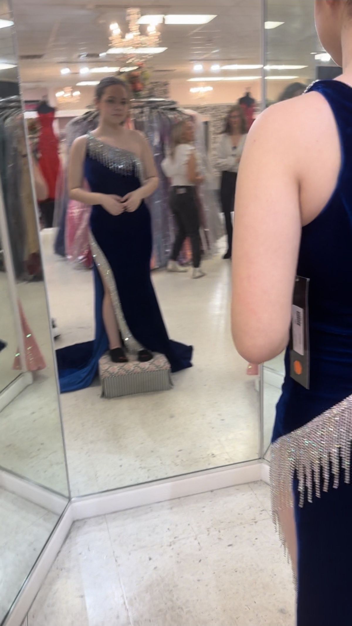 Johnathan Kayne Size 4 Prom Blue Side Slit Dress on Queenly