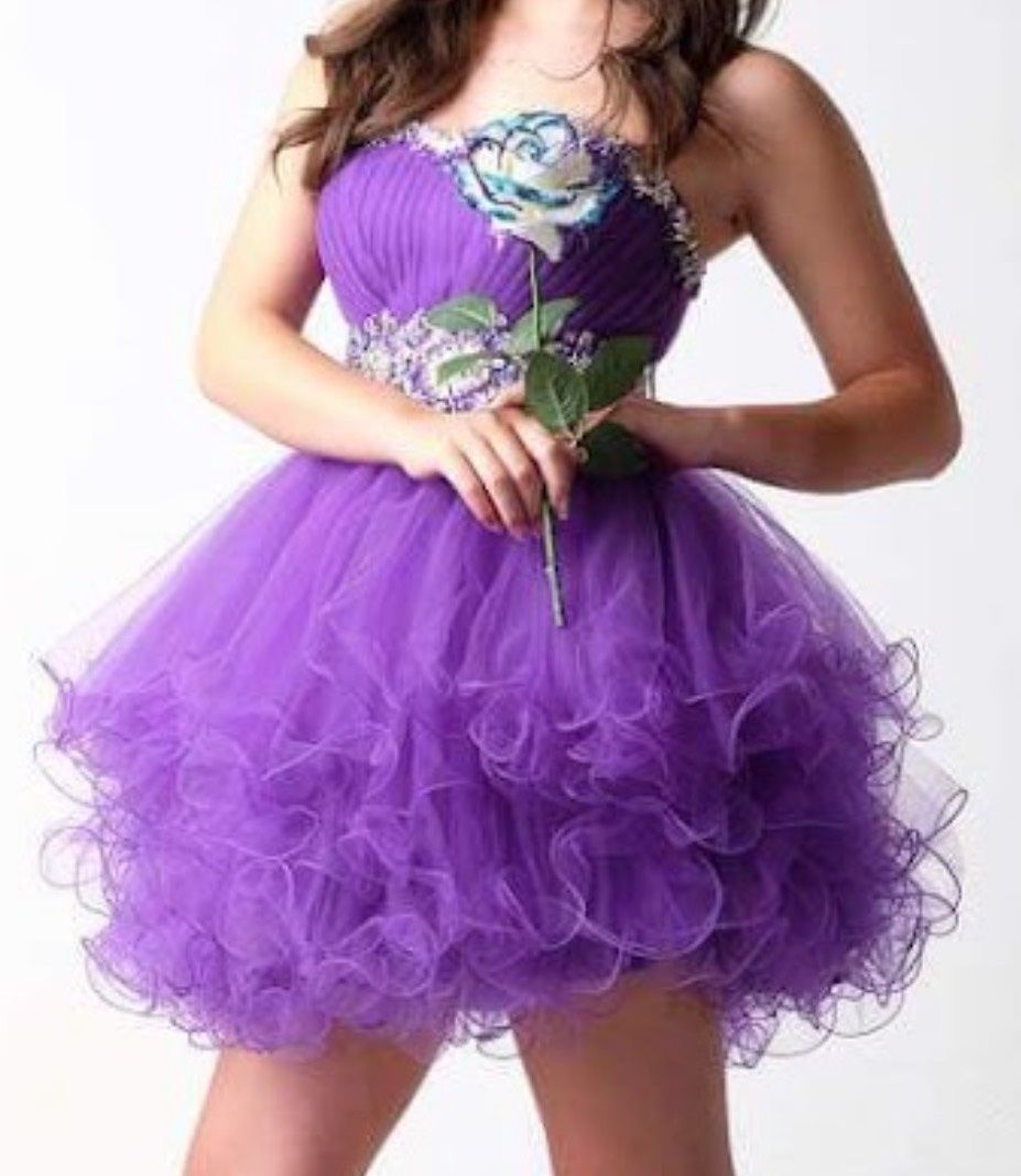Size XS Homecoming Purple Cocktail Dress on Queenly