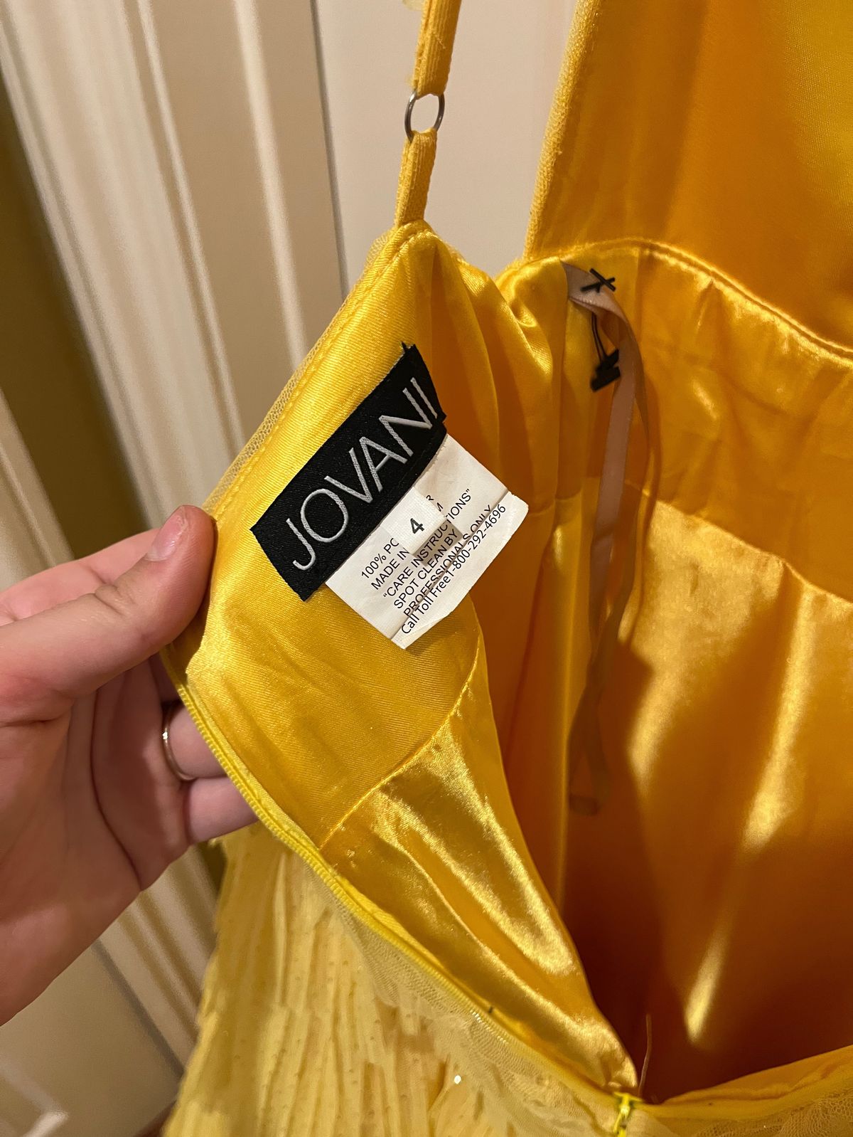 Jovani Size 4 Yellow Ball Gown on Queenly