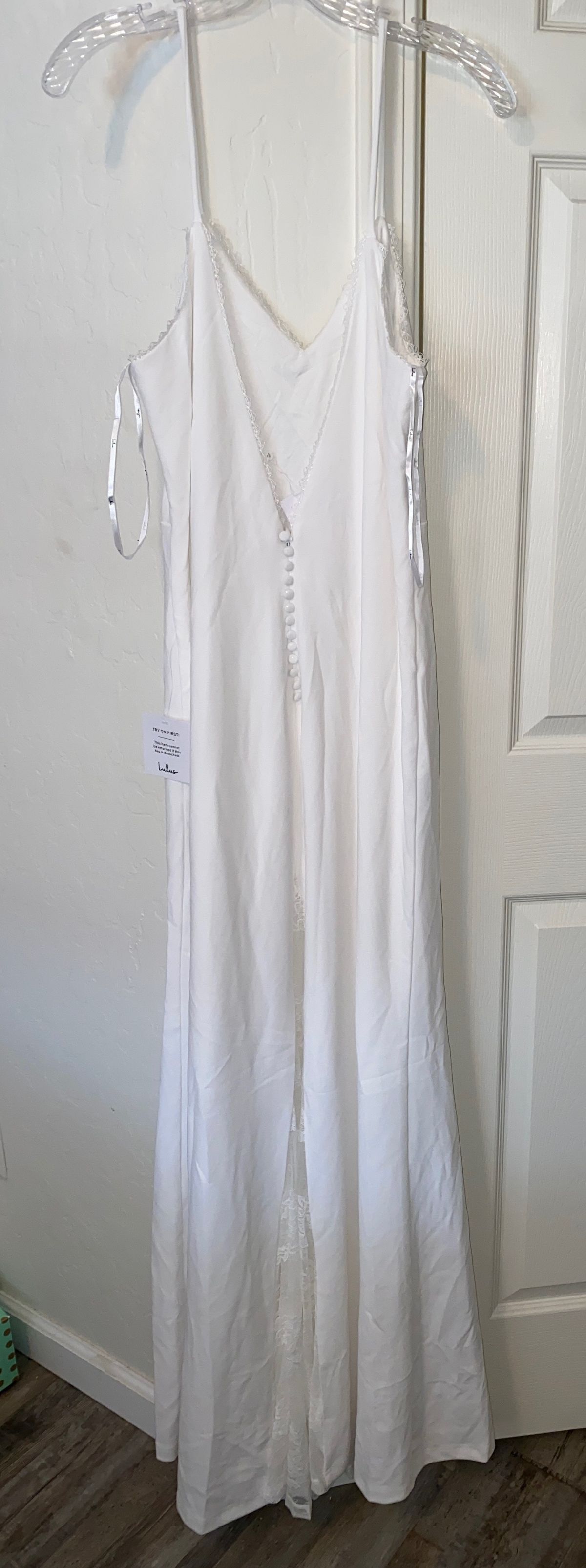 Lulus Size XL Wedding Plunge White Floor Length Maxi on Queenly