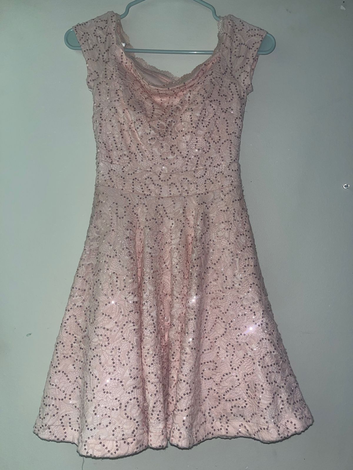 B. Darlin Size 2 Homecoming Off The Shoulder Light Pink A-line Dress on Queenly