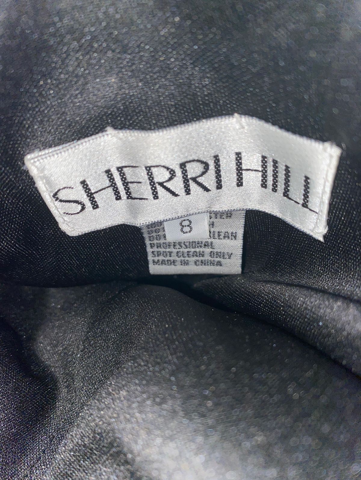 Sherri Hill Size 8 Prom One Shoulder Sequined Black Side Slit Dress on Queenly