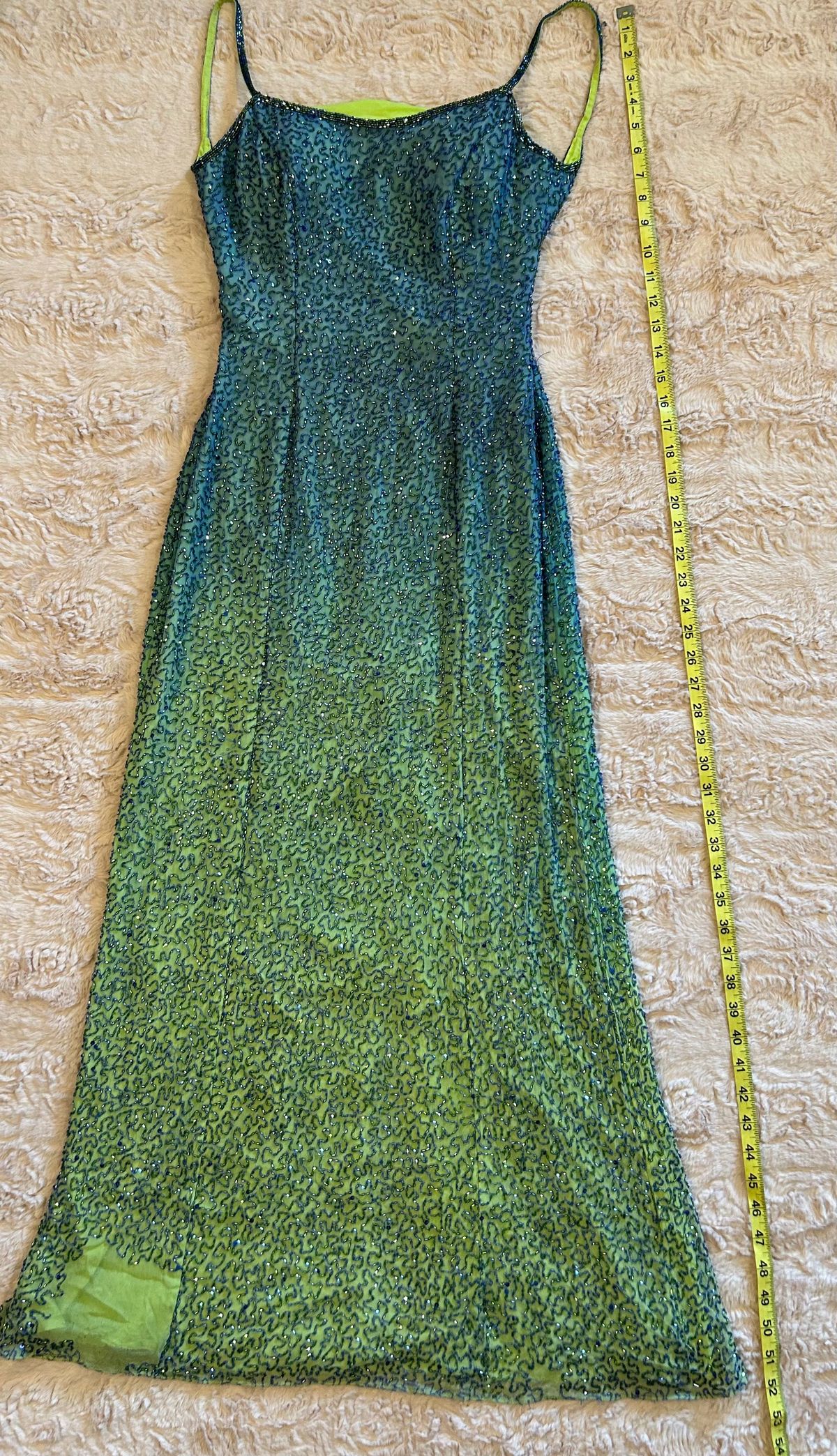 Cache Size XS Bridesmaid Sequined Emerald Green A-line Dress on Queenly