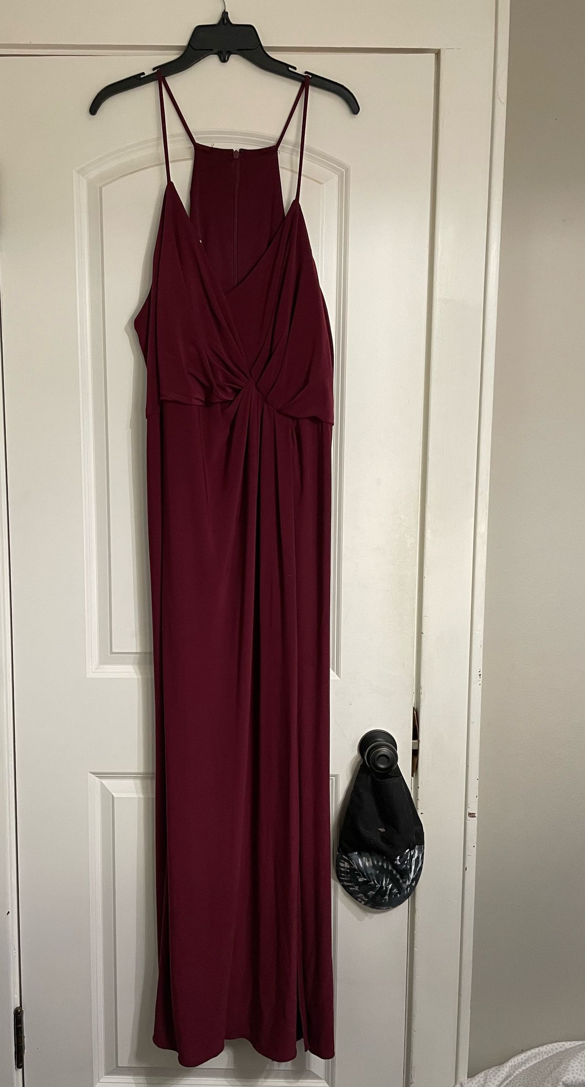 David's bridal burgundy on sale bridesmaid