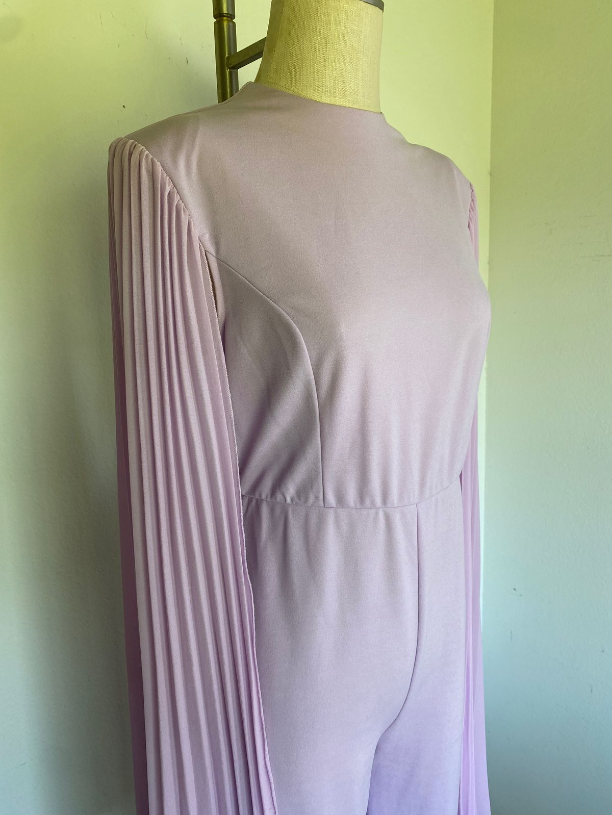 Size 4 Pageant Interview Long Sleeve Light Purple Formal Jumpsuit on Queenly