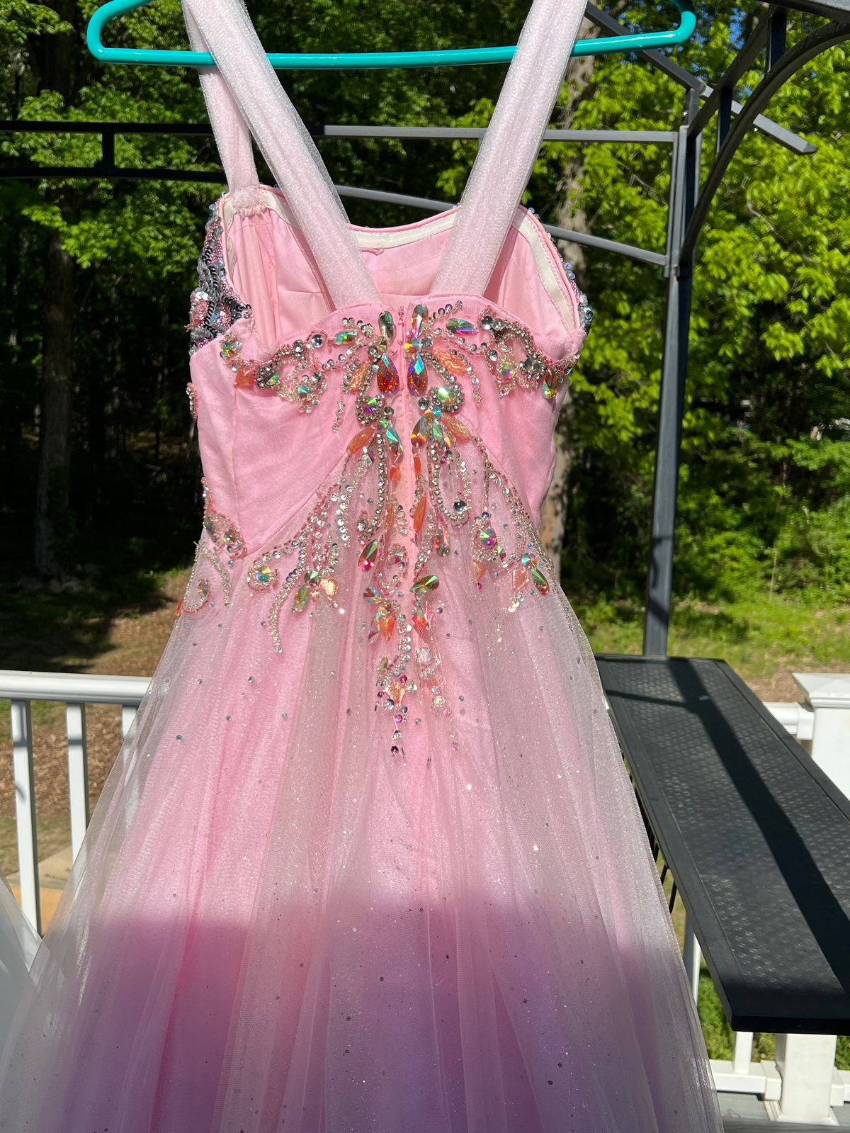 Tiffany Designs Size 2 Prom Sequined Light Pink Ball Gown on Queenly