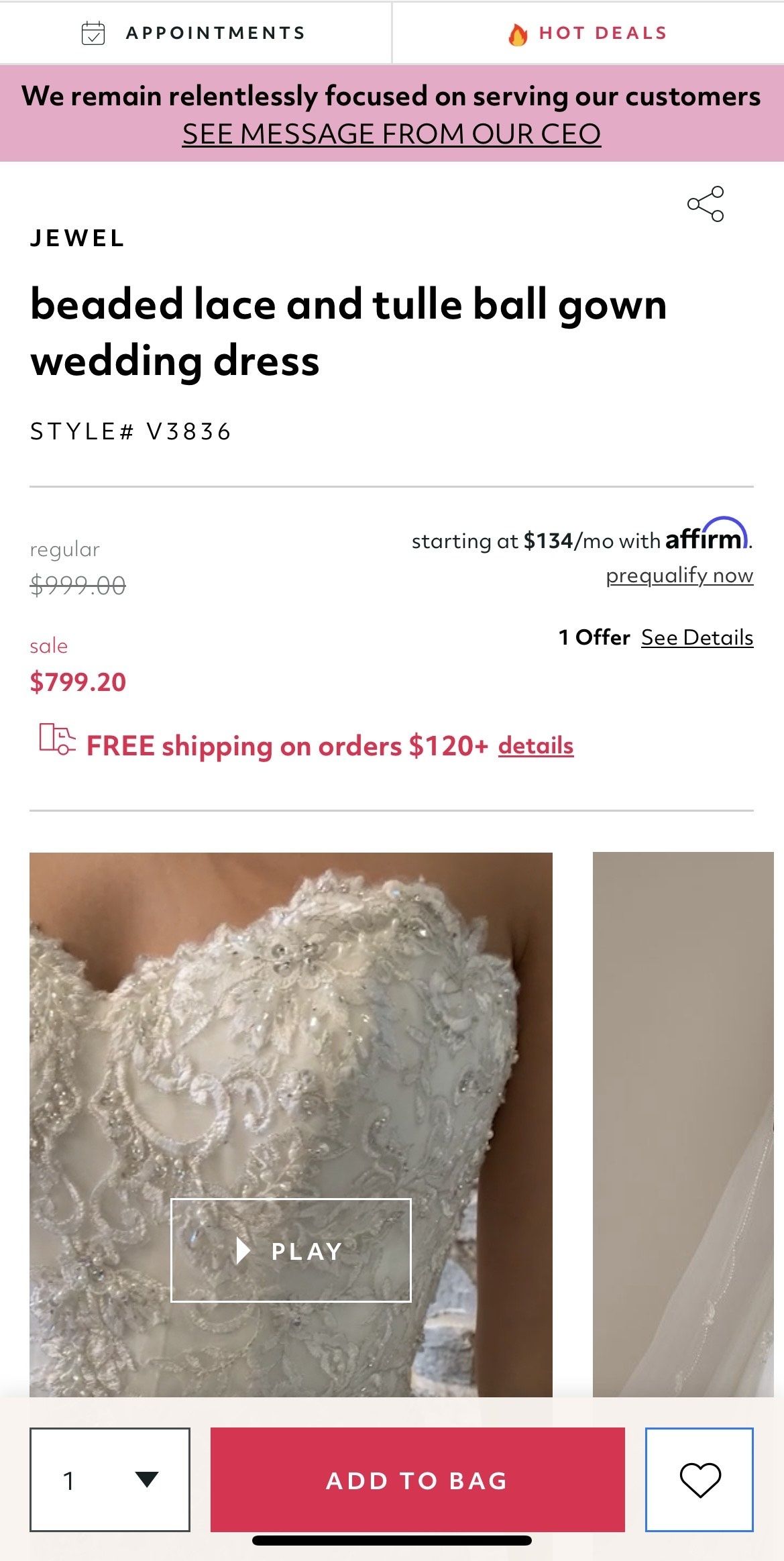 David's Bridal Size 8 Wedding Strapless Lace White Dress With Train on Queenly