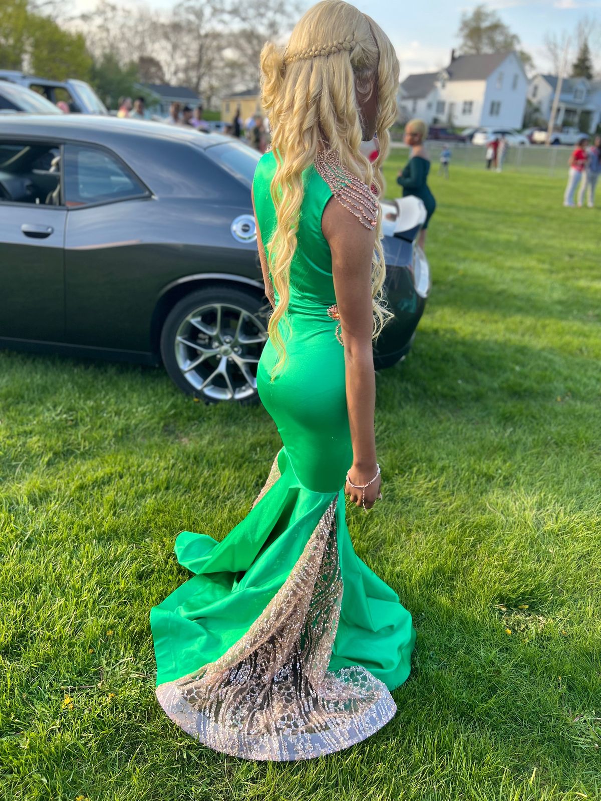Size XS Prom Green Ball Gown on Queenly