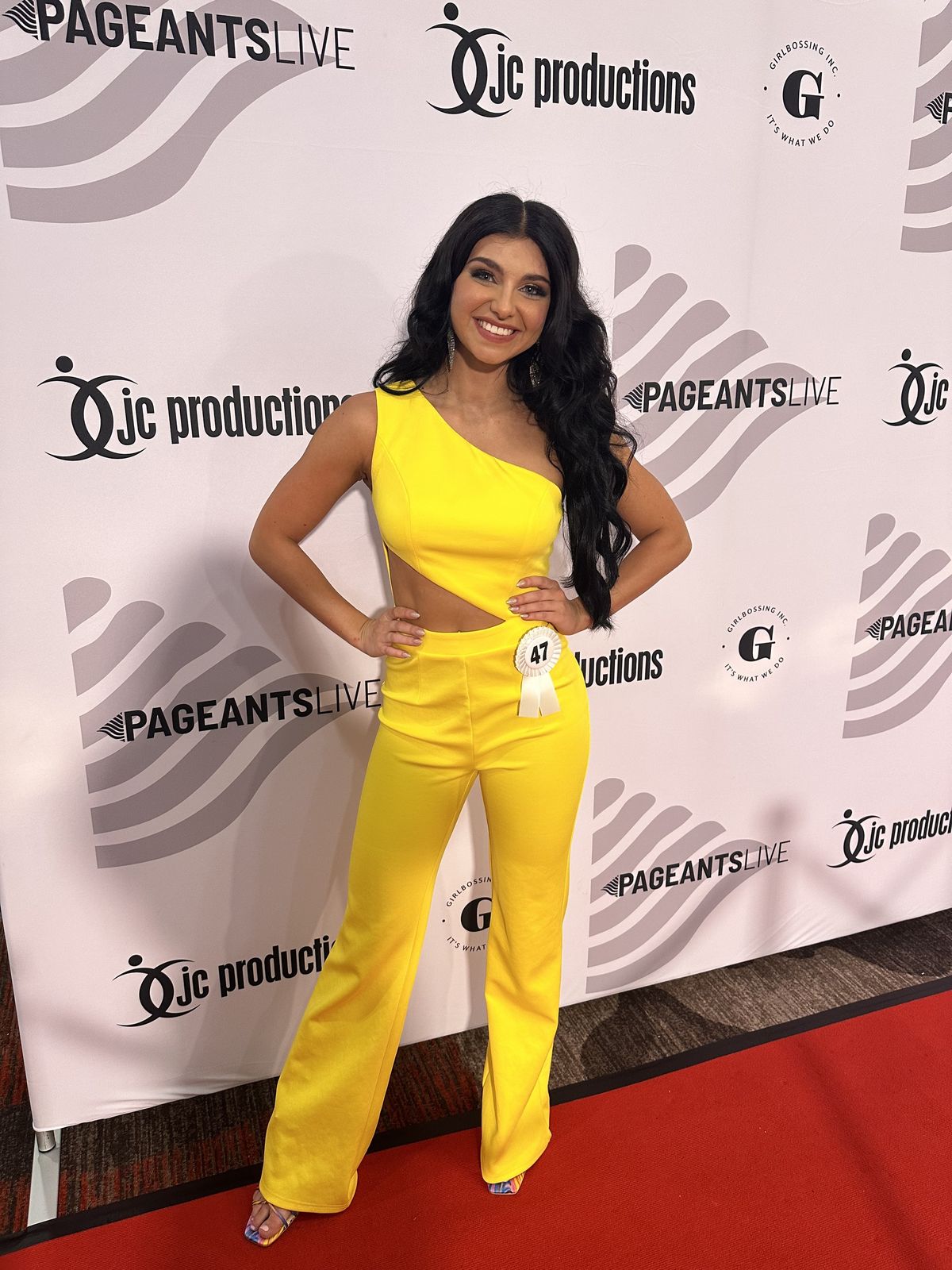 Size S Prom Yellow Formal Jumpsuit on Queenly