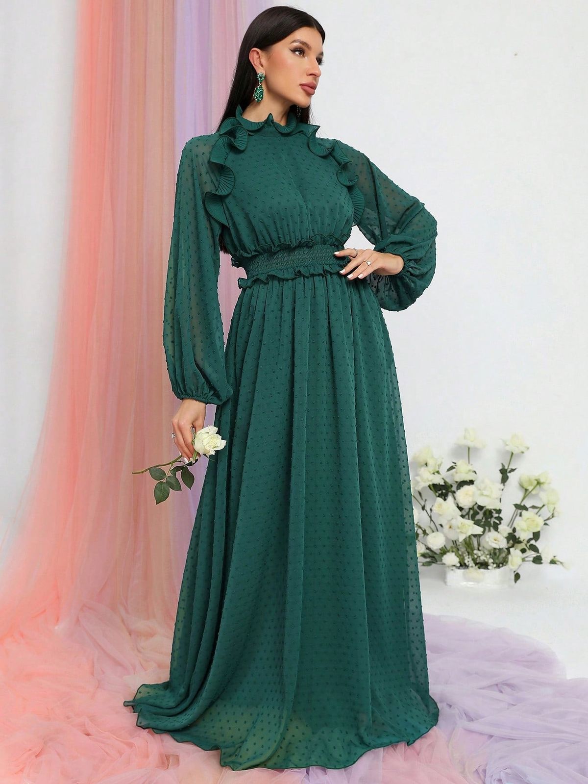 Style FSWD0955 Faeriesty Size S Green Floor Length Maxi on Queenly