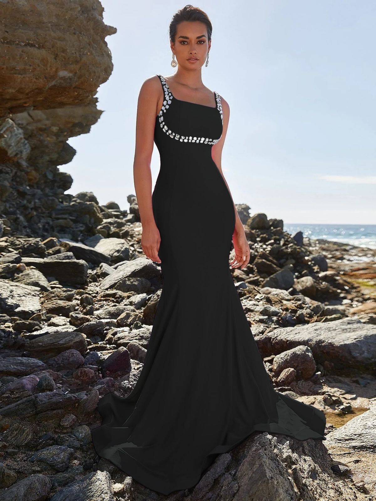 Style FSWD0547 Faeriesty Size M Prom Black Mermaid Dress on Queenly