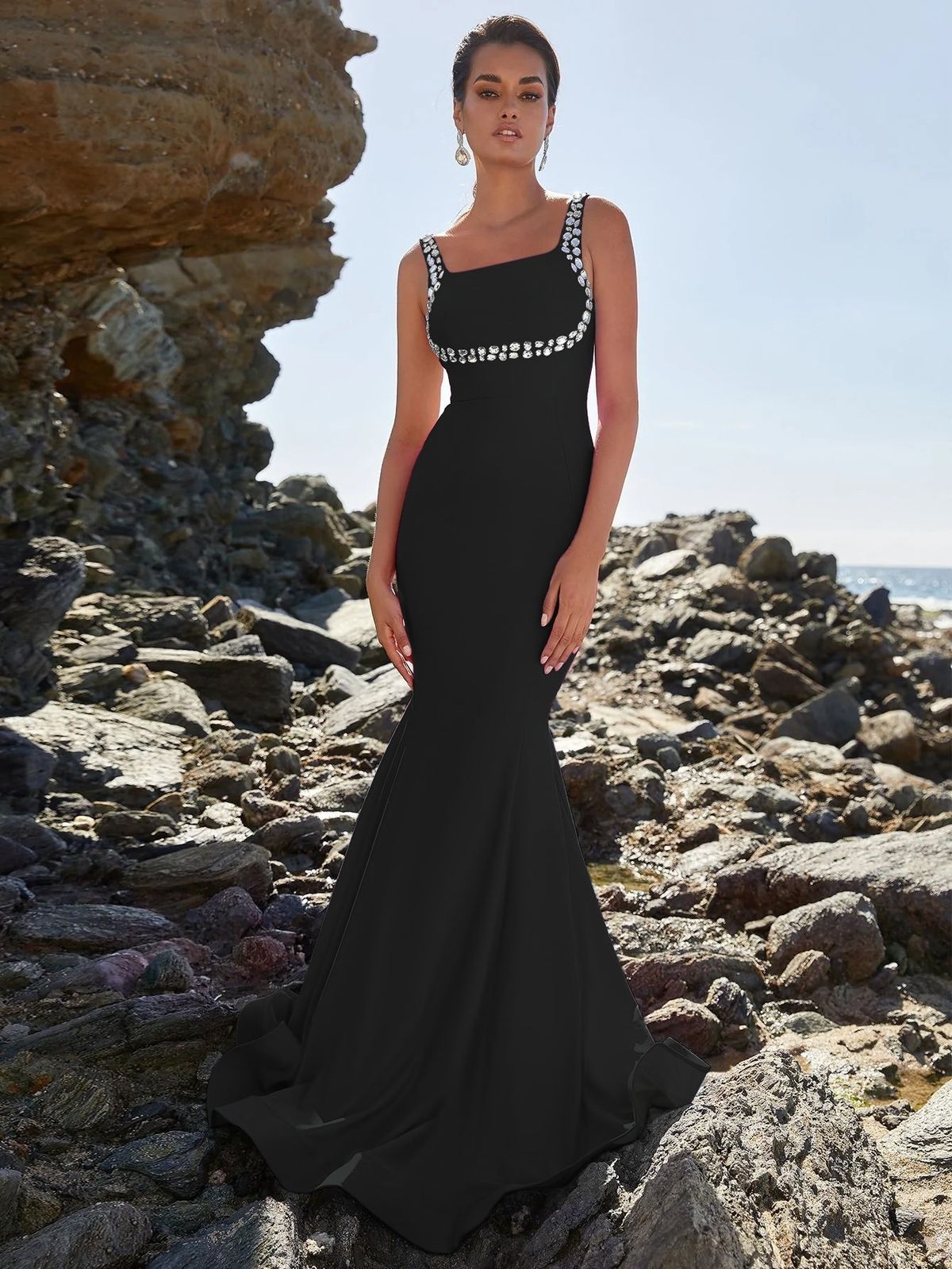 Style FSWD0547 Faeriesty Size M Prom Black Mermaid Dress on Queenly