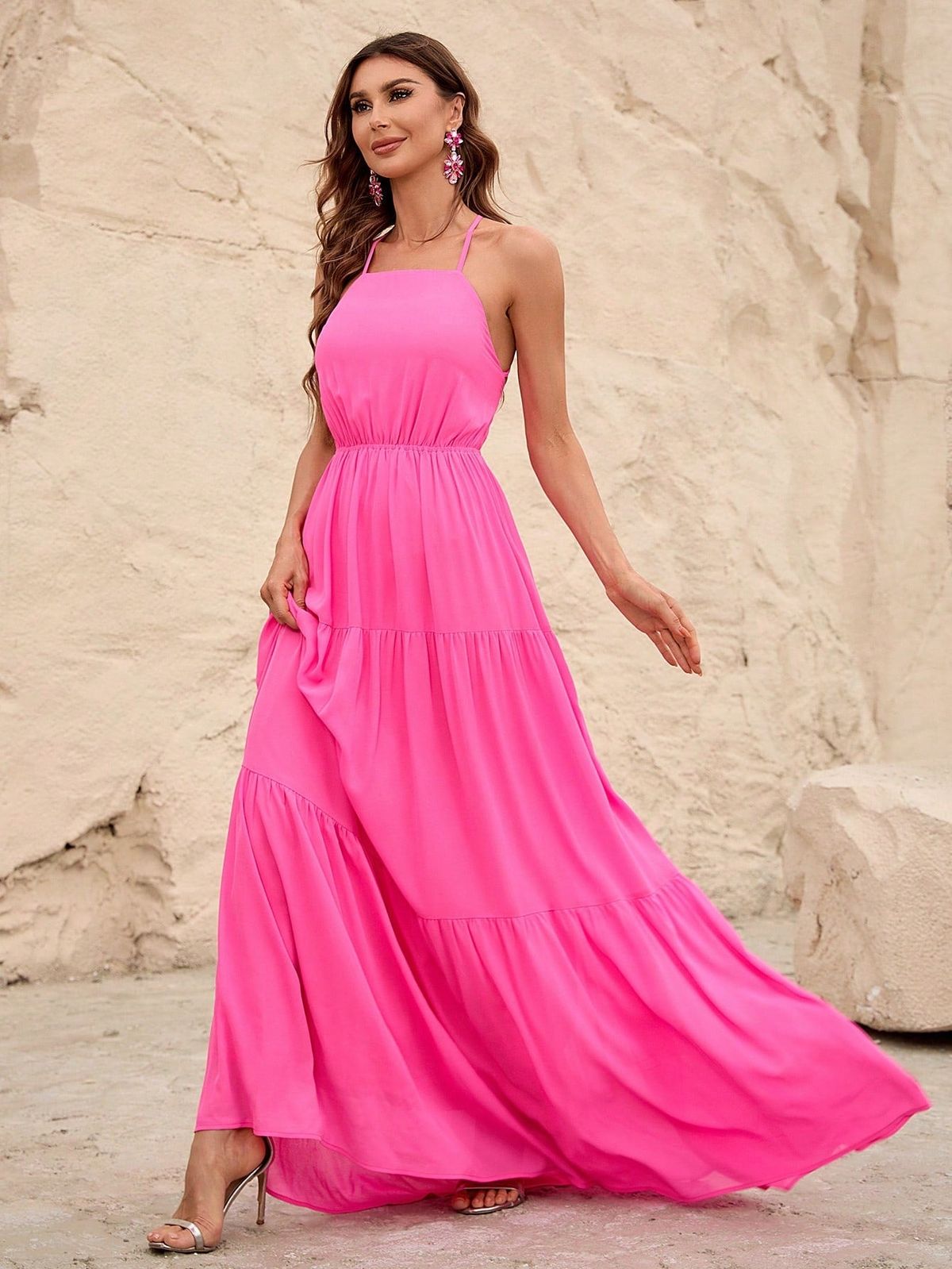 Style FSWD0925 Faeriesty Size XS Hot Pink Floor Length Maxi on Queenly