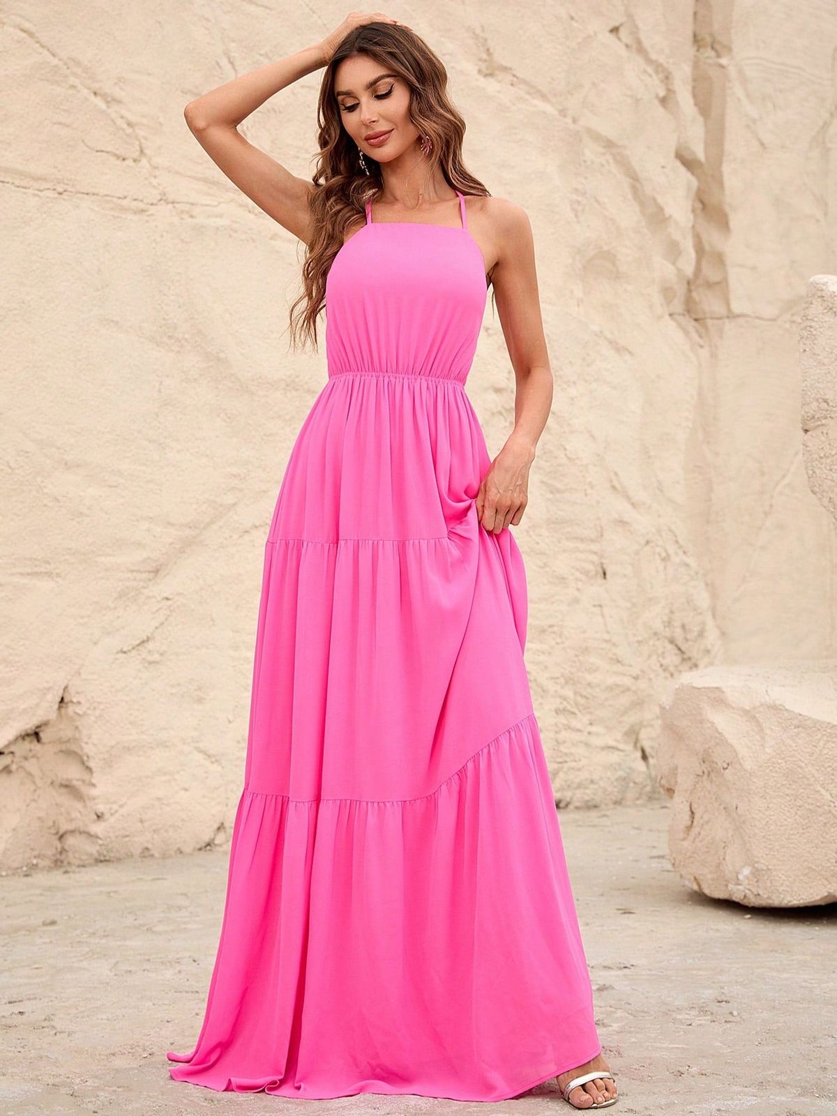 Style FSWD0925 Faeriesty Size S Hot Pink Floor Length Maxi on Queenly