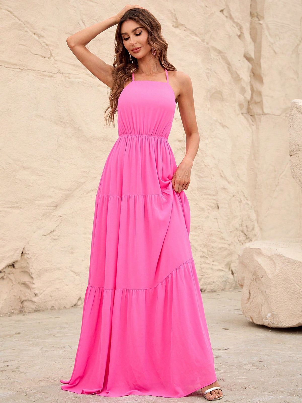 Style FSWD0925 Faeriesty Size XL Hot Pink Floor Length Maxi on Queenly