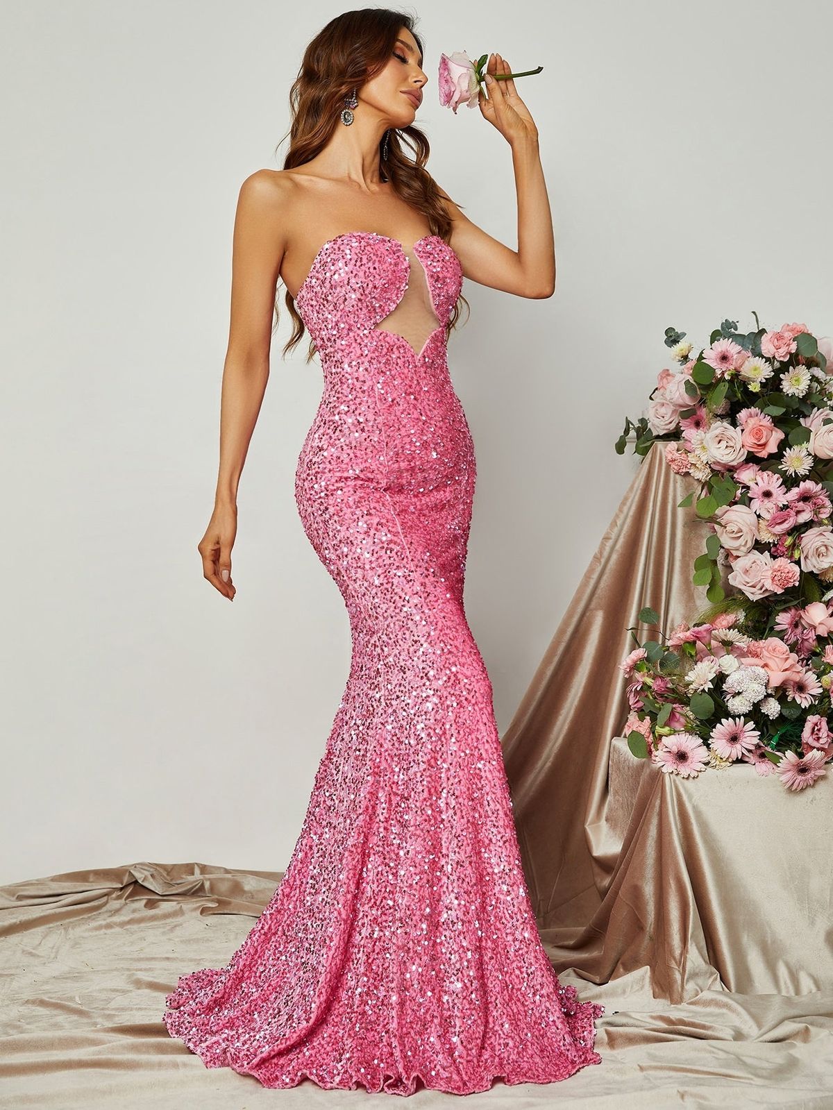 Style FSWD0549 Faeriesty Size S Pink Mermaid Dress on Queenly