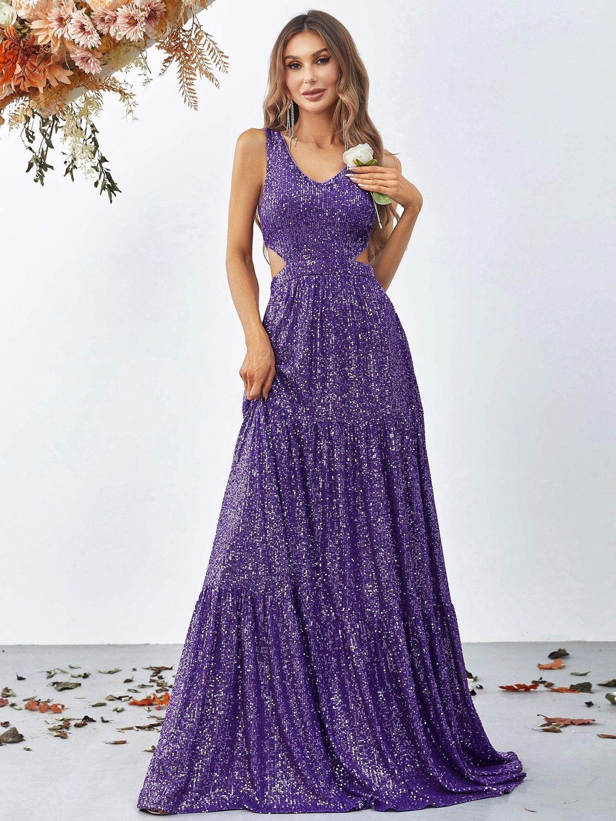 Style FSWD0863 Faeriesty Size L Purple A-line Dress on Queenly